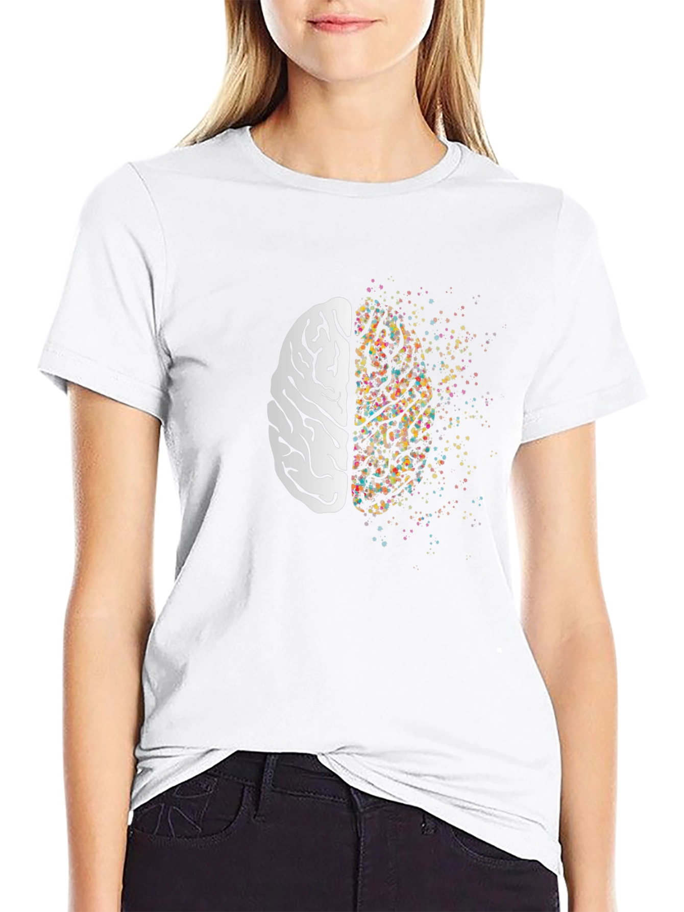 Creative Mind Graphic Tee - Brain Design