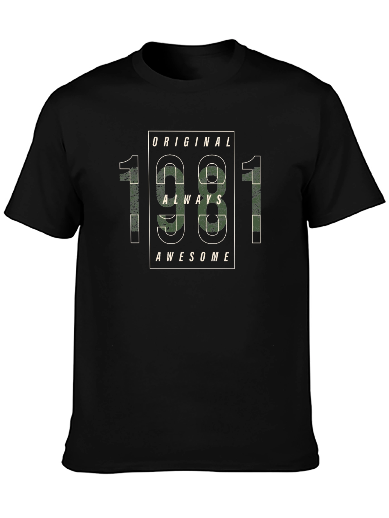 Original 1981 Always Awesome Black T-Shirt