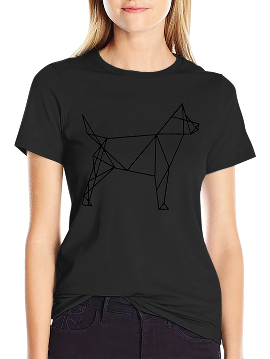 Geometric Dog T-Shirt - Modern Canine Design
