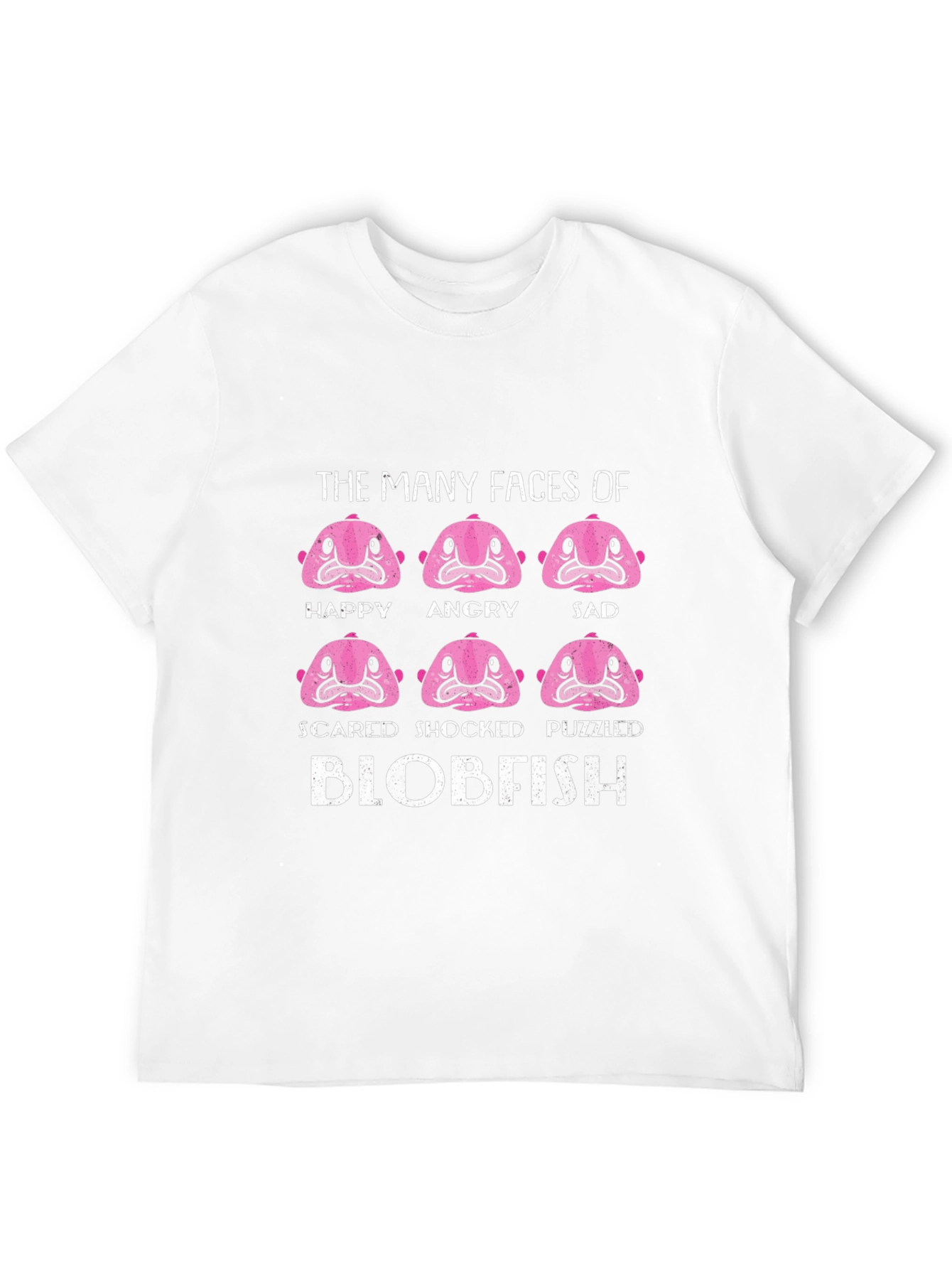 The Many Faces of Blobfish Black T-Shirt