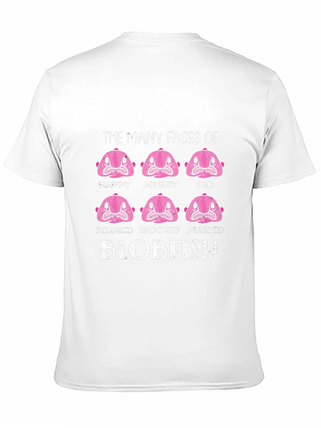 The Many Faces of Blobfish Black T-Shirt