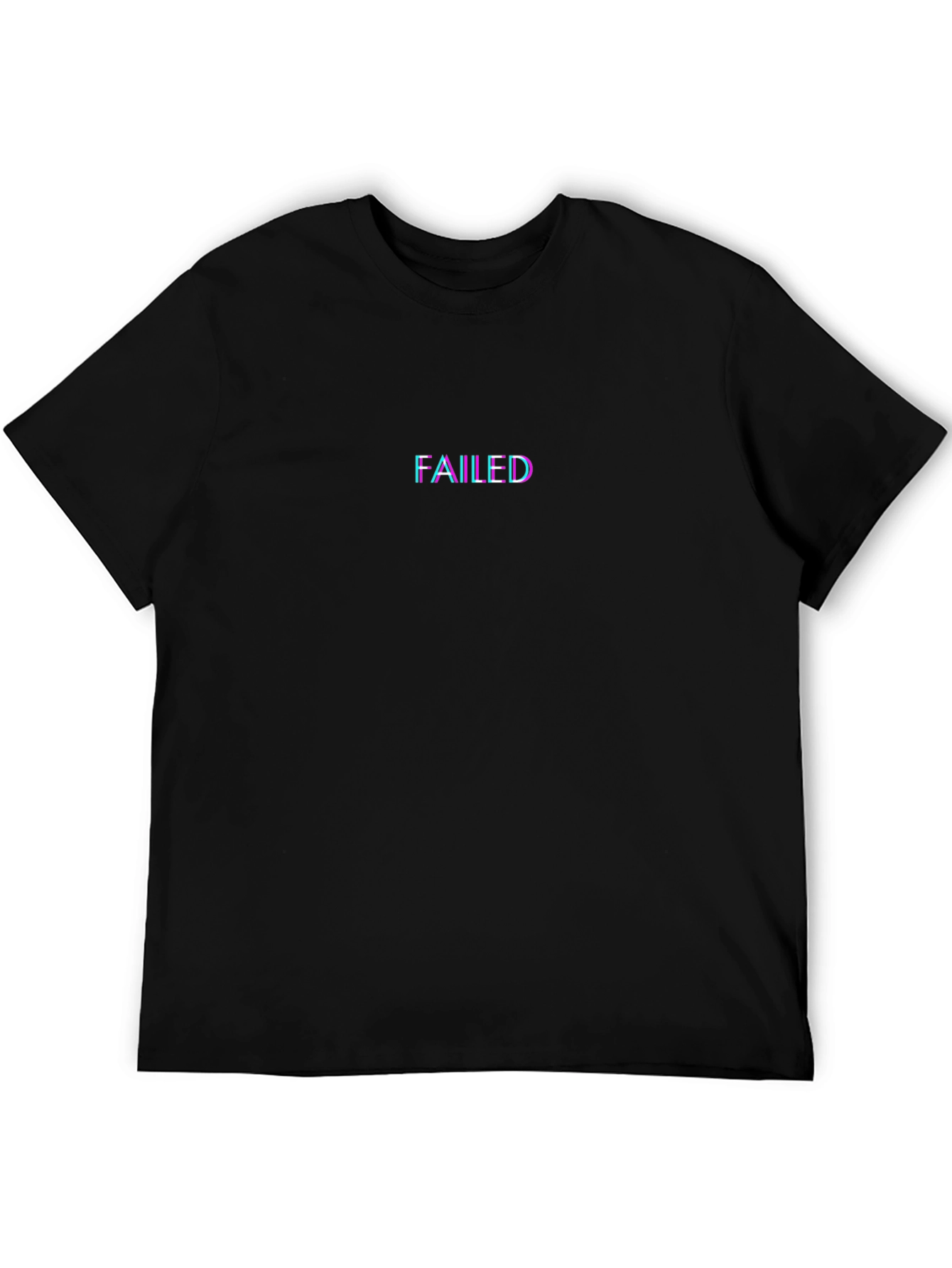 Failed Glitch Effect Black T-Shirt