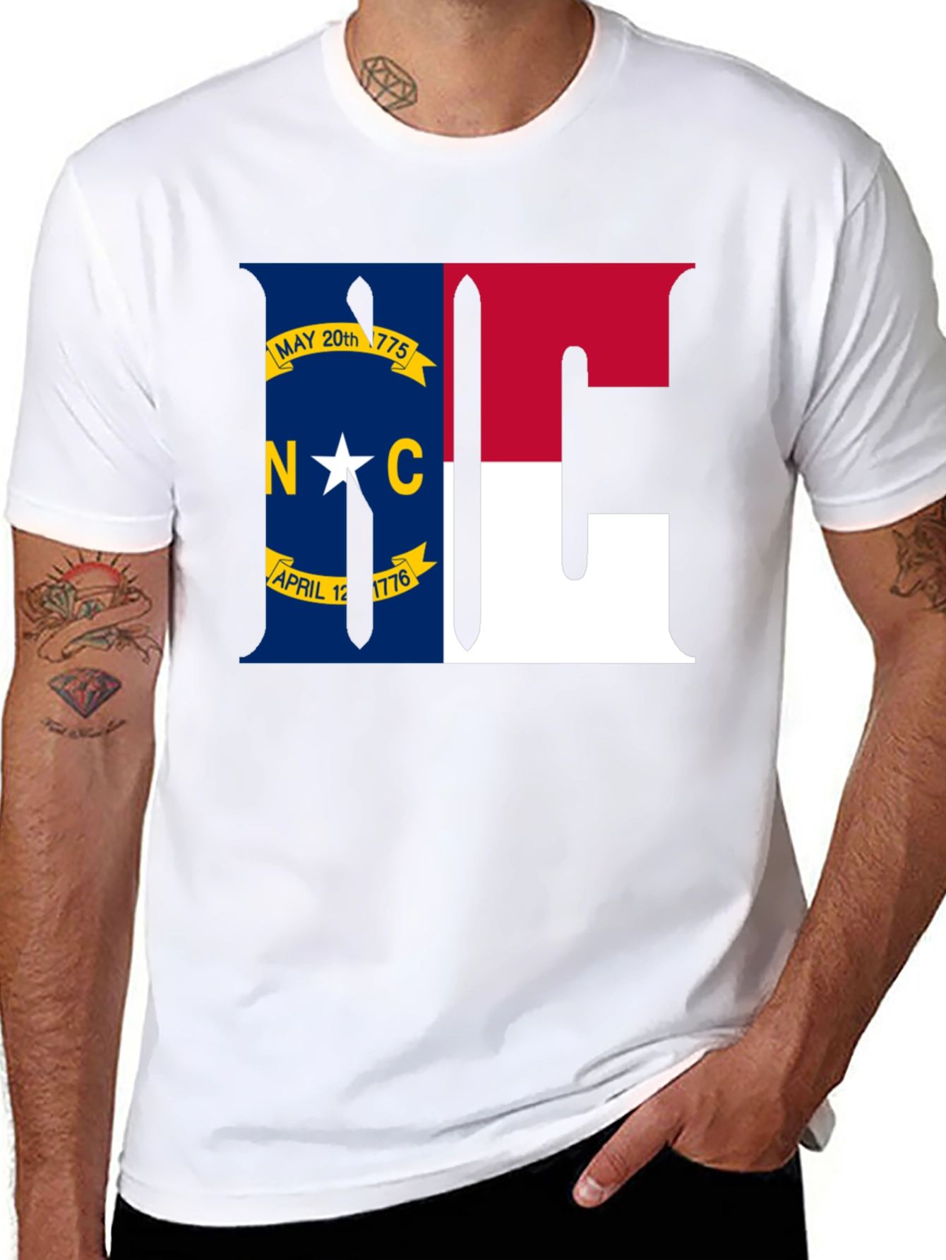 North Carolina Flag Graphic T-Shirt