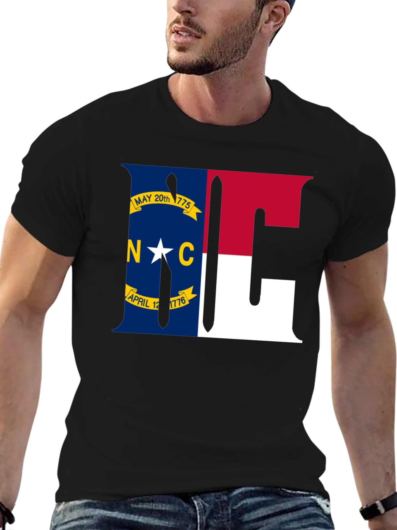North Carolina Flag Graphic T-Shirt