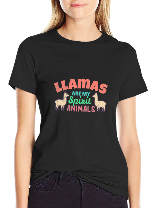 Llamas Are My Spirit Animals T-Shirt