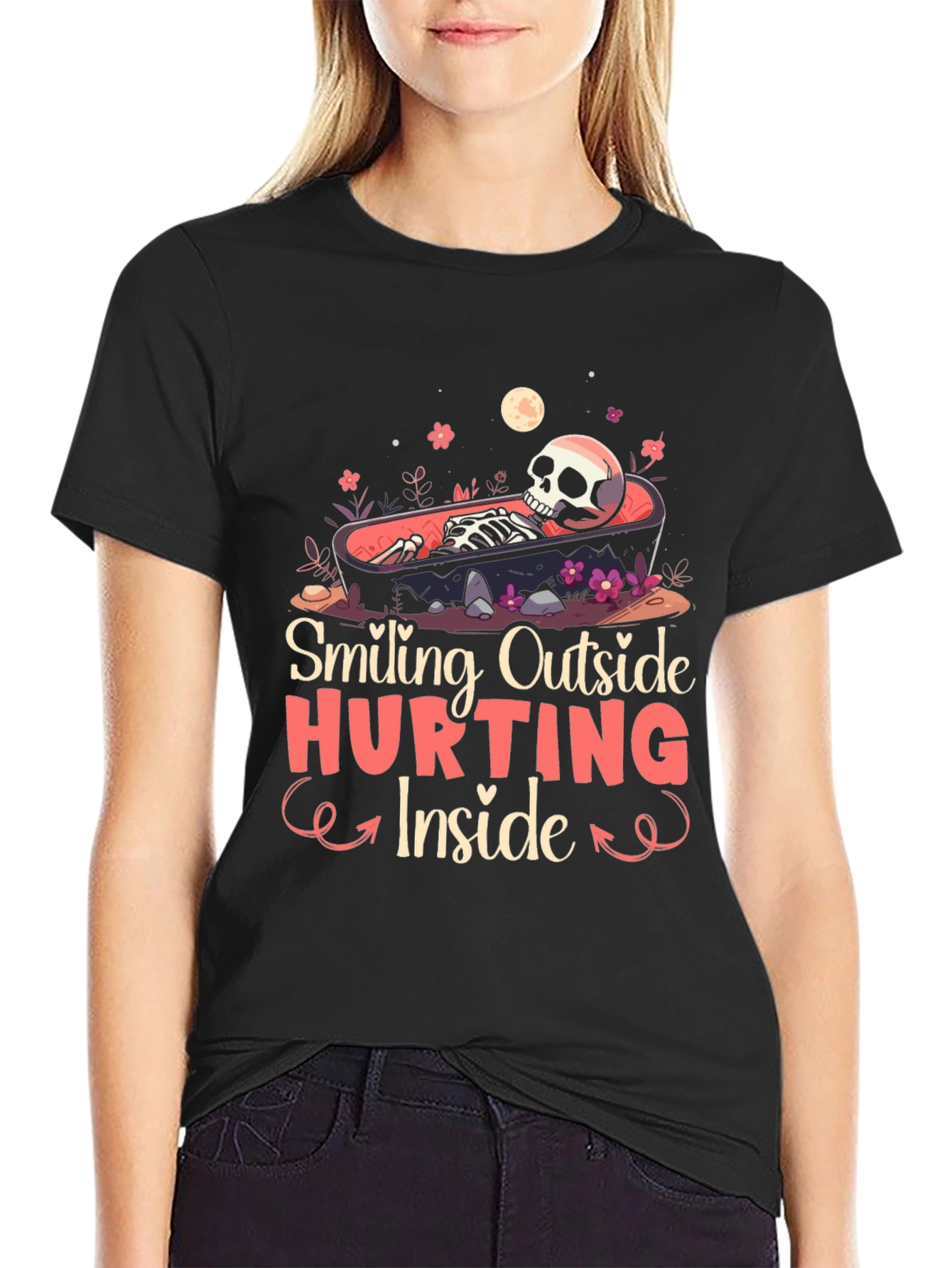 Smiling Outside Hurting Inside Graphic Tee
