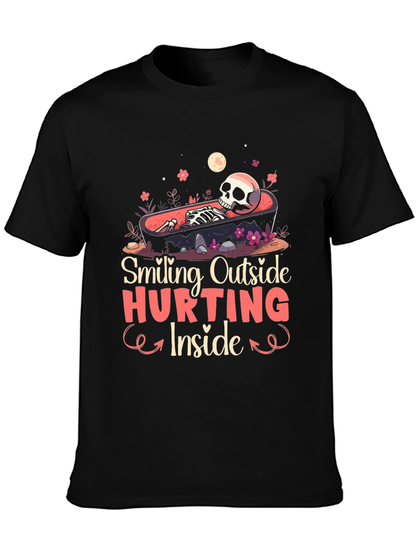 Smiling Outside Hurting Inside Graphic Tee