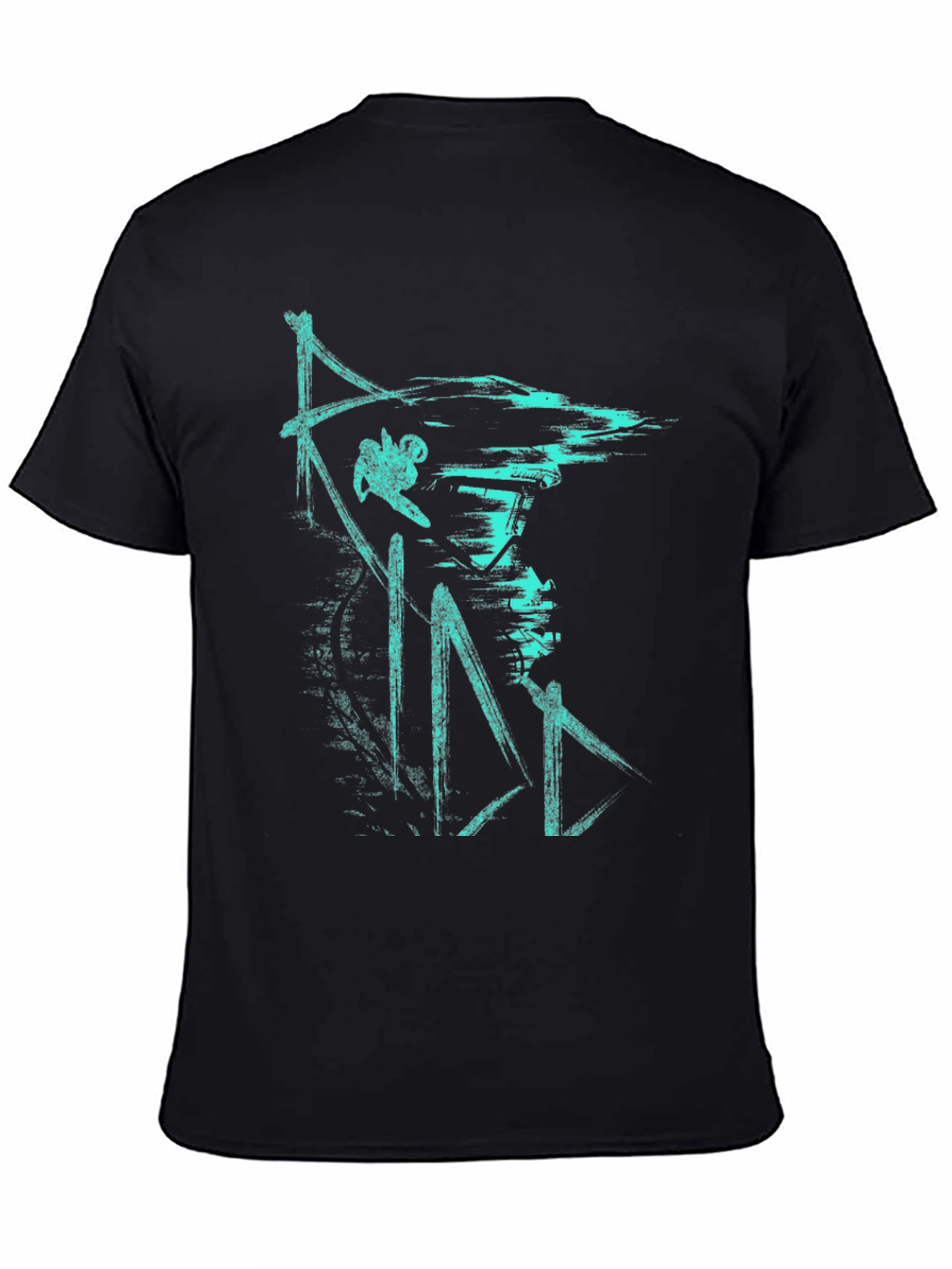 Urban Style Graphic Print Tee - Black