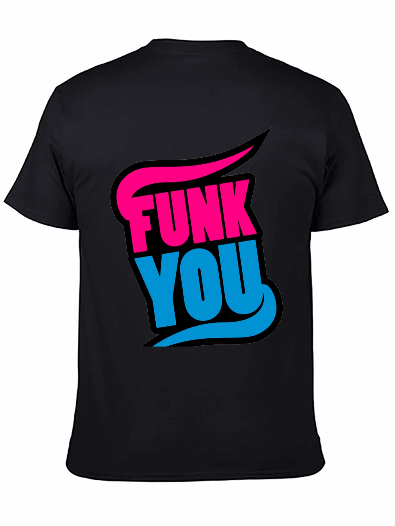 Funky Graphic Tee - Funk You Black Cotton T-Shirt