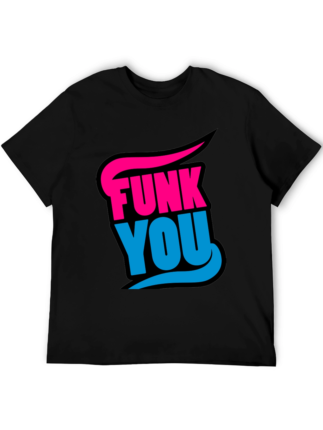 Funky Graphic Tee - Funk You Black Cotton T-Shirt