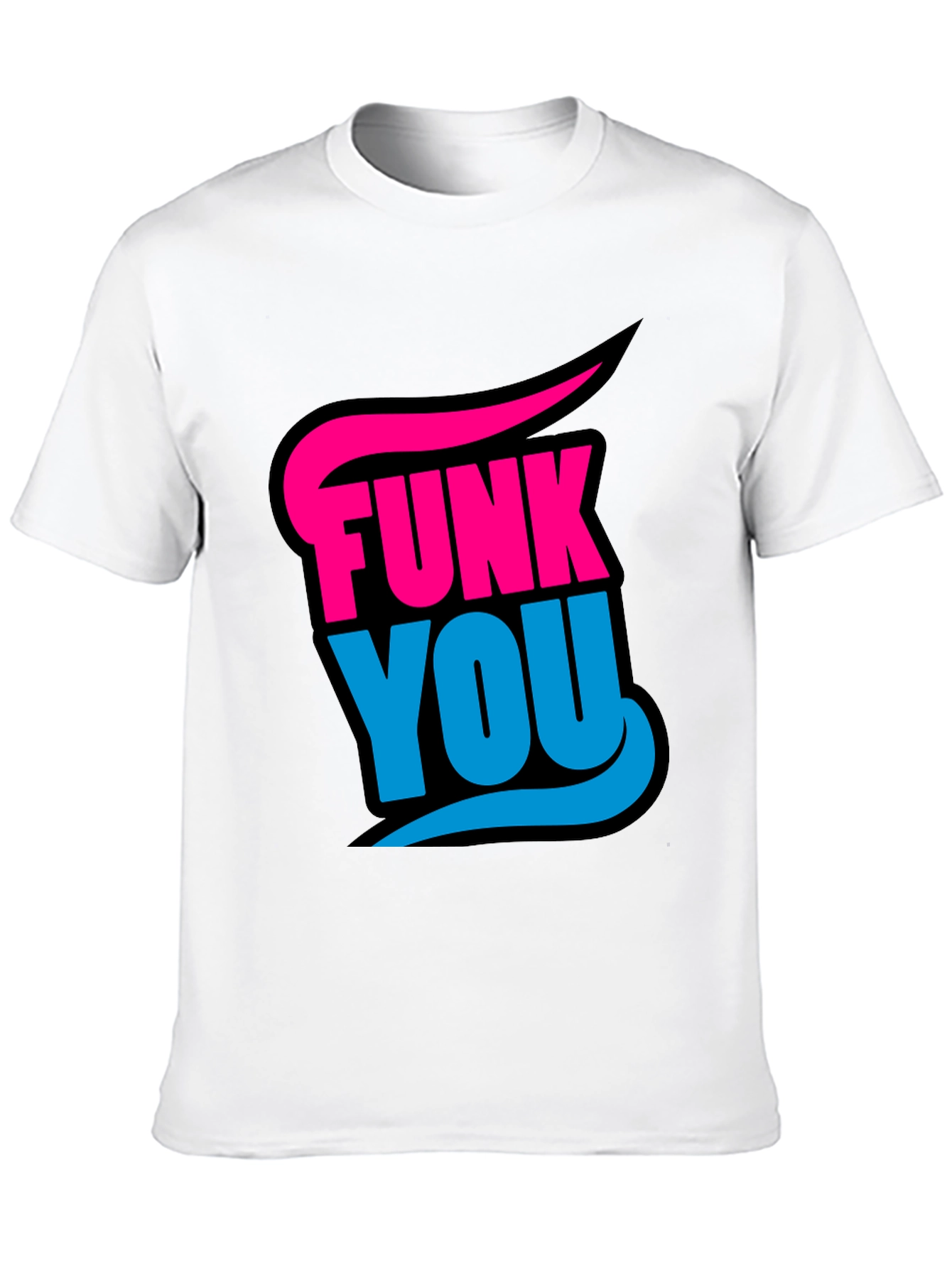 Funky Graphic Tee - Funk You Black Cotton T-Shirt
