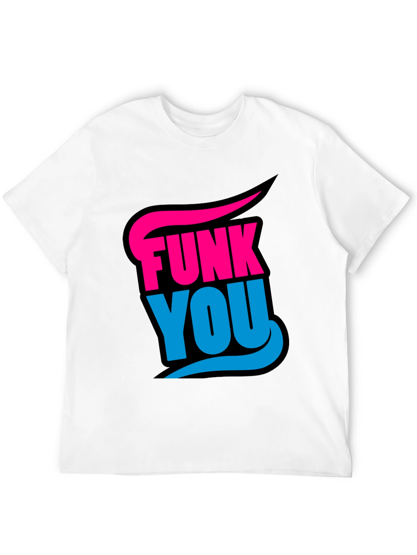 Funky Graphic Tee - Funk You Black Cotton T-Shirt