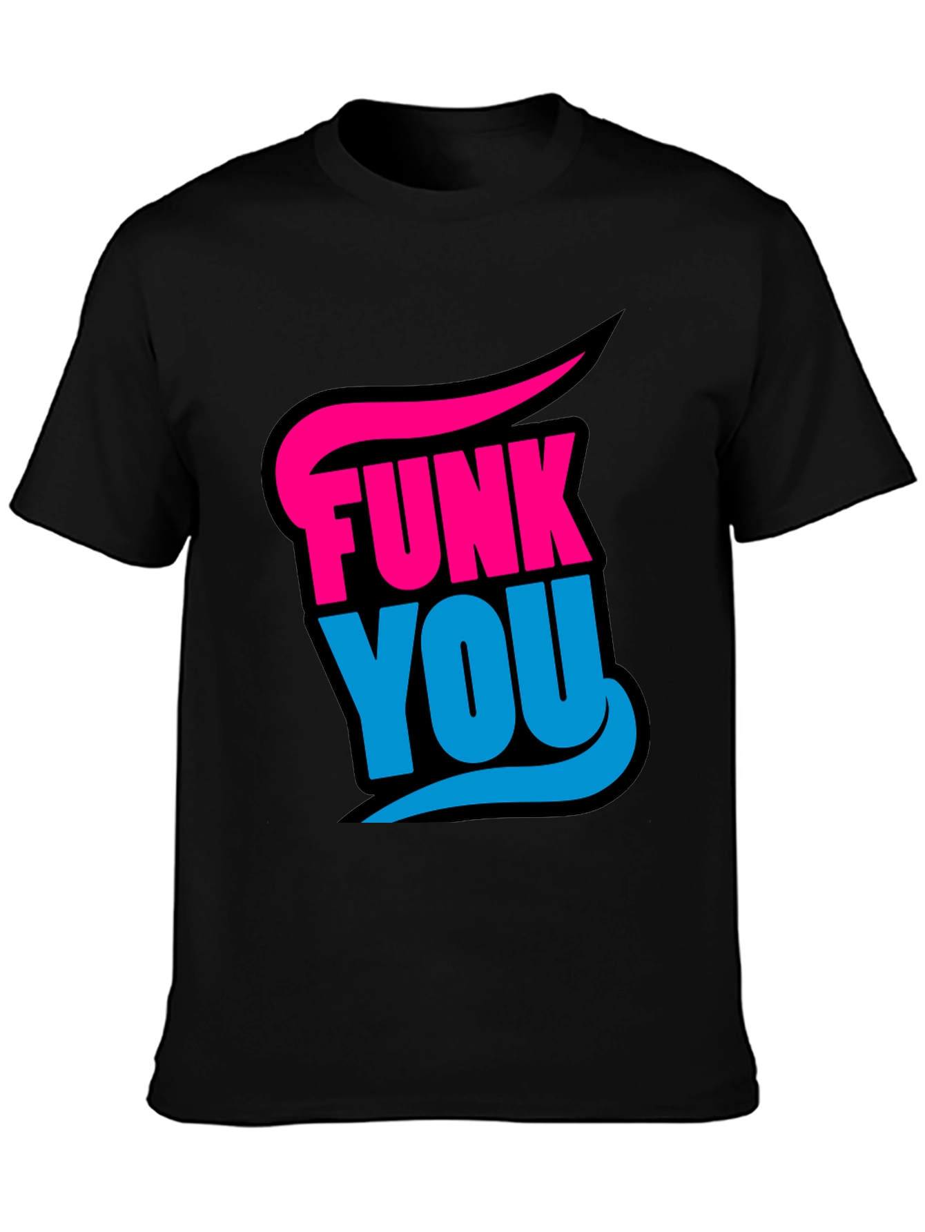 Funky Graphic Tee - Funk You Black Cotton T-Shirt
