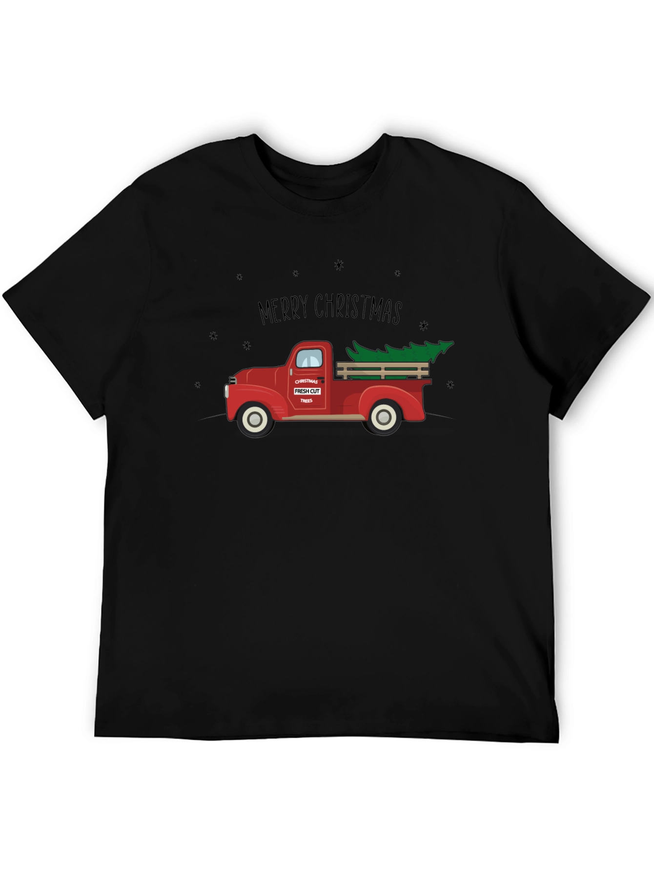 Merry Christmas Tree Truck Graphic Tee
