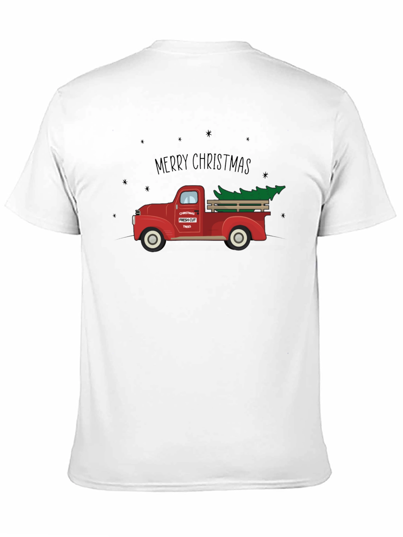 Merry Christmas Tree Truck Graphic Tee