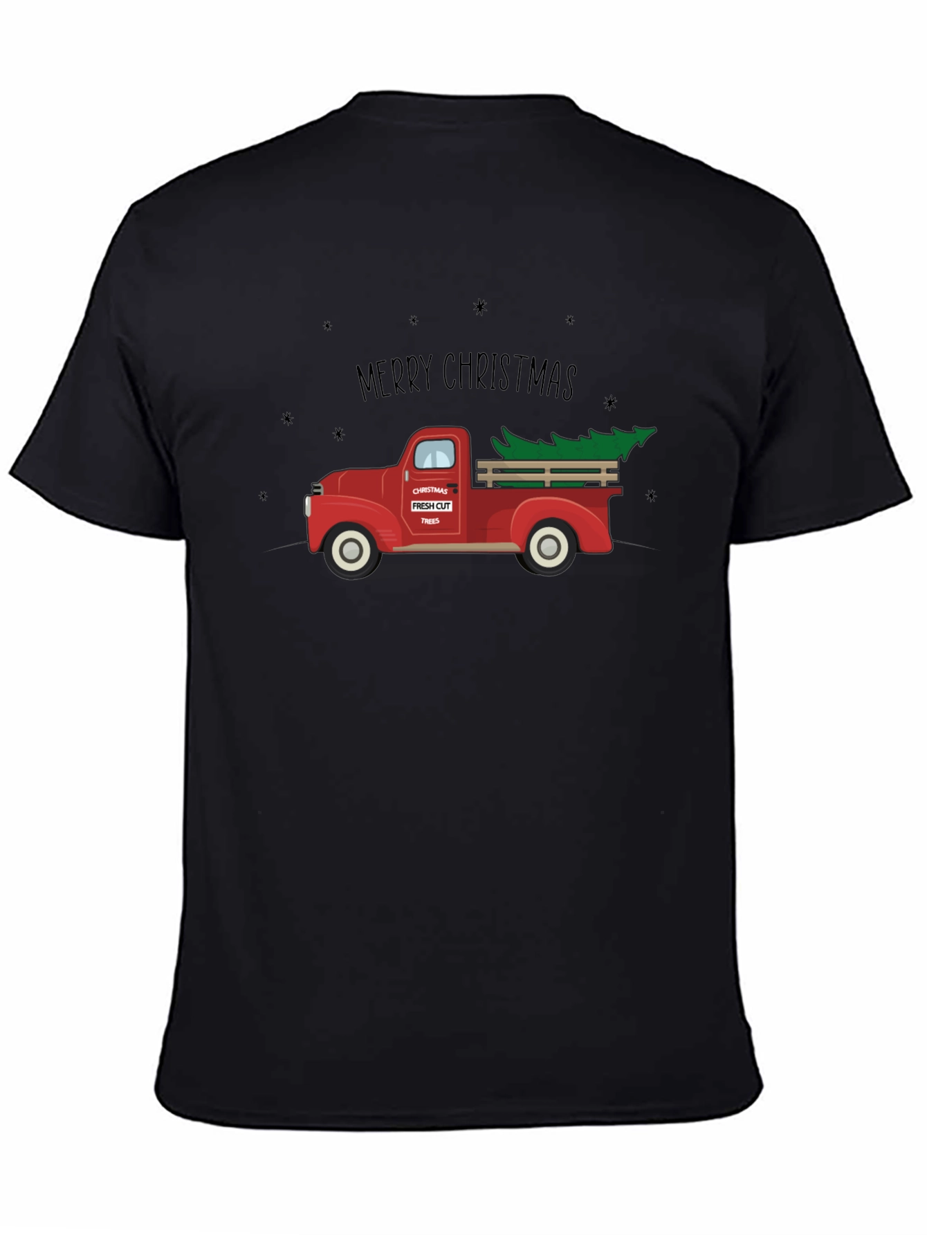 Merry Christmas Tree Truck Graphic Tee