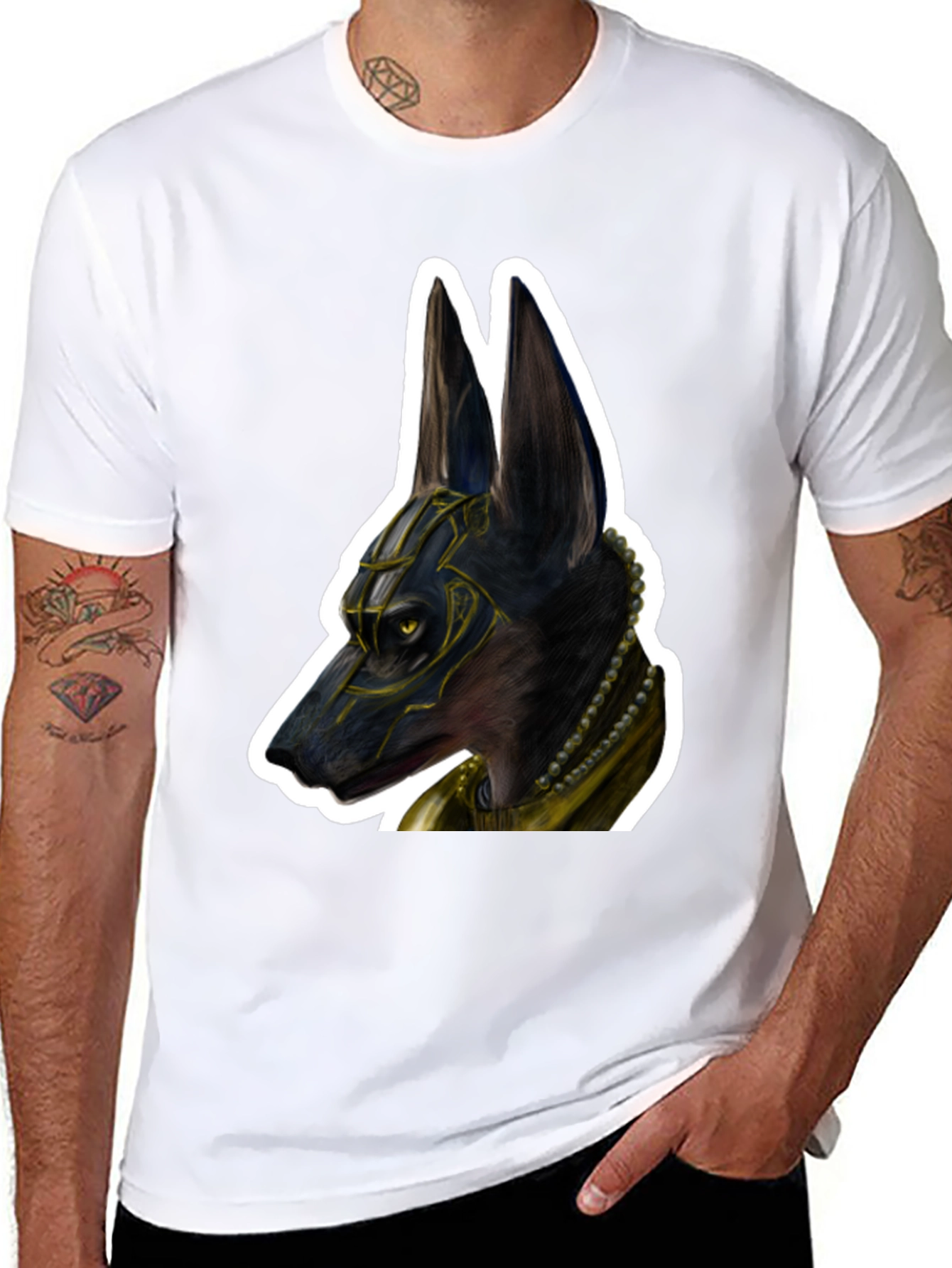 Anubis T-Shirt - Egyptian God Dog Design