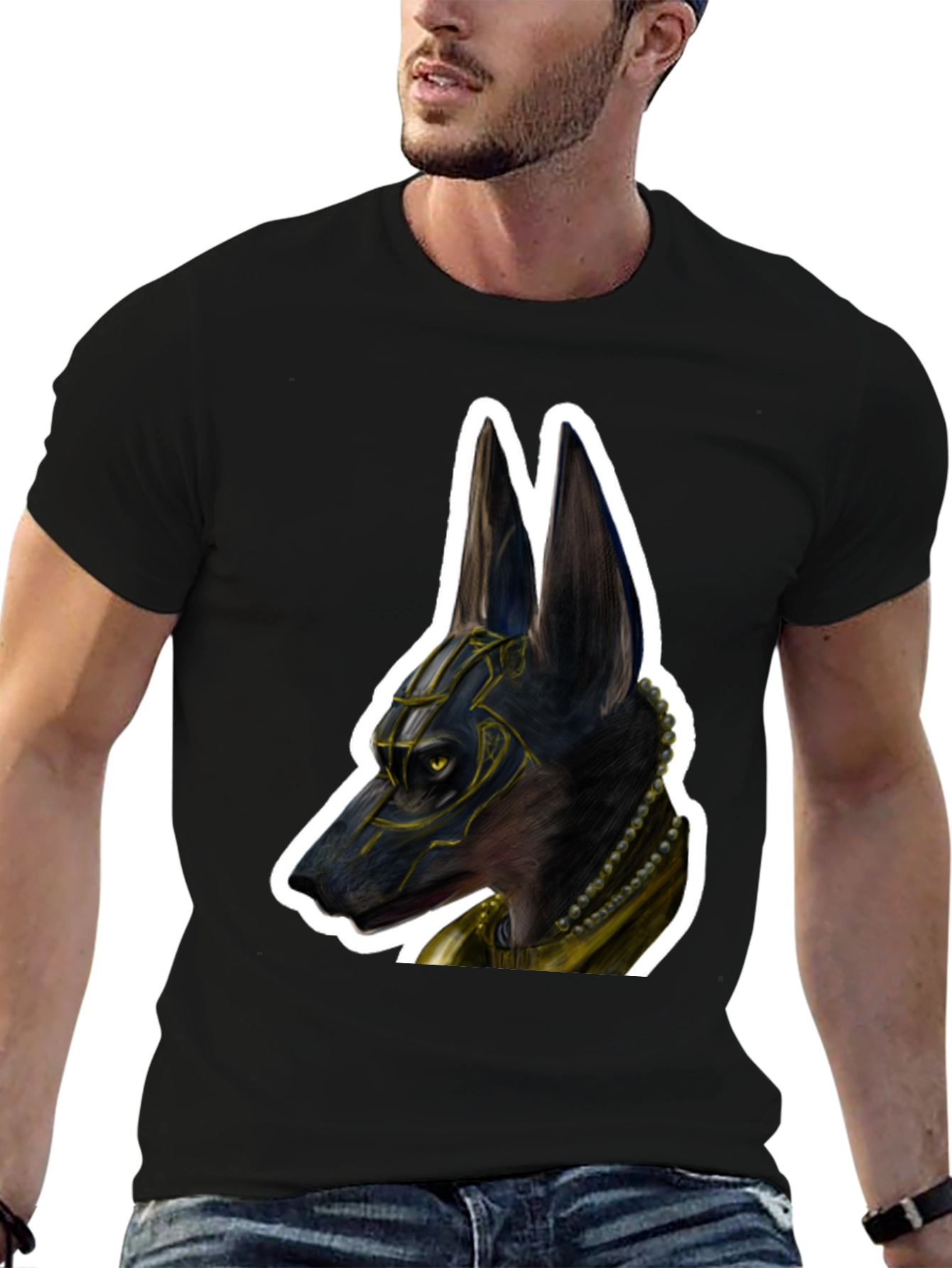 Anubis T-Shirt - Egyptian God Dog Design