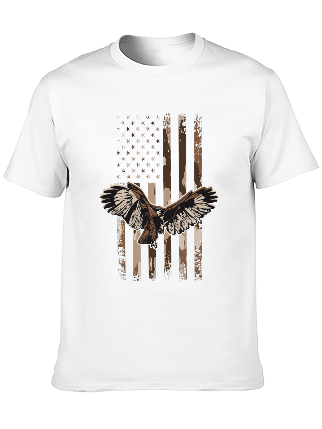 American Flag Eagle Graphic Tee - Black