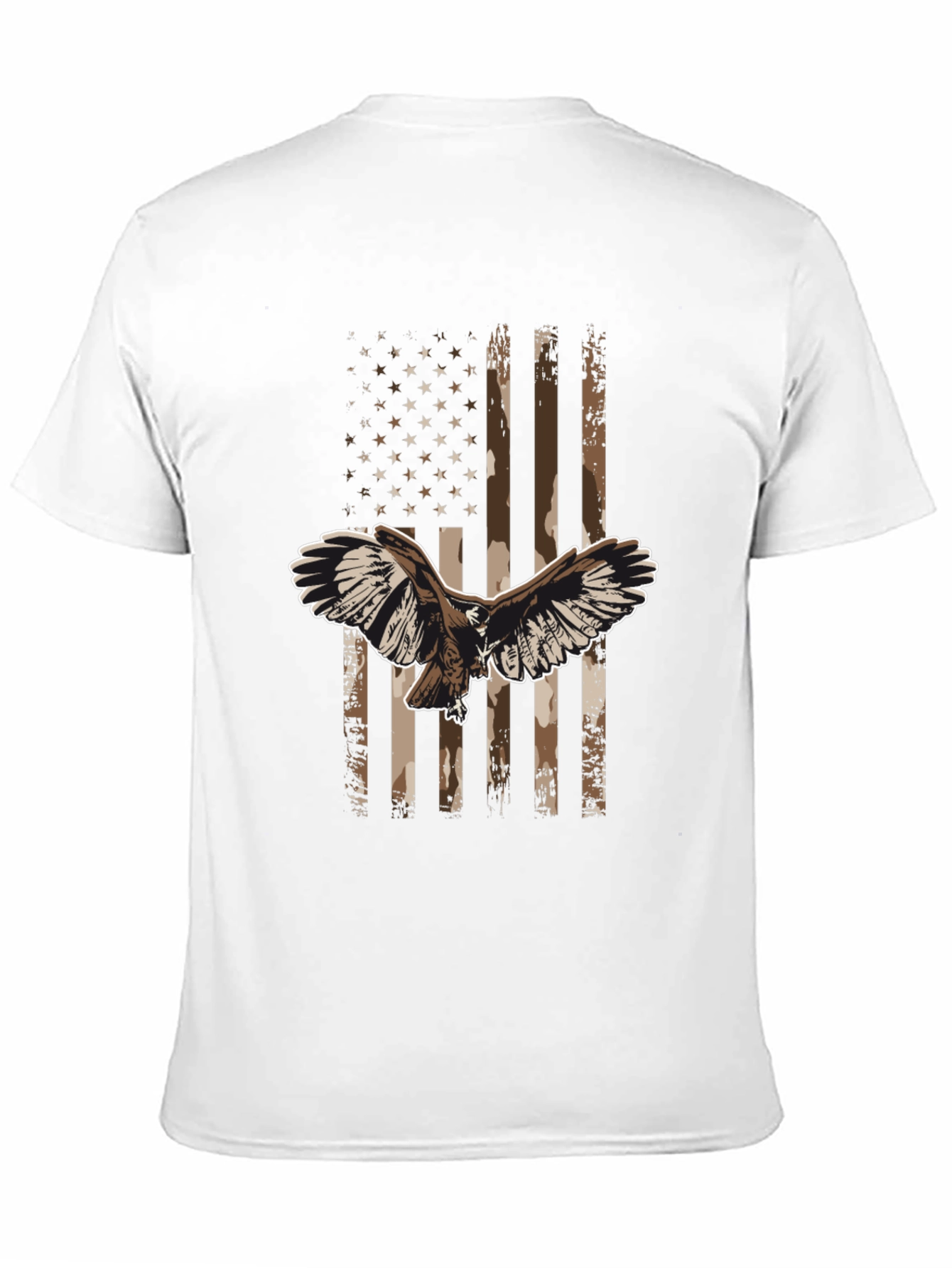 American Flag Eagle Graphic Tee - Black