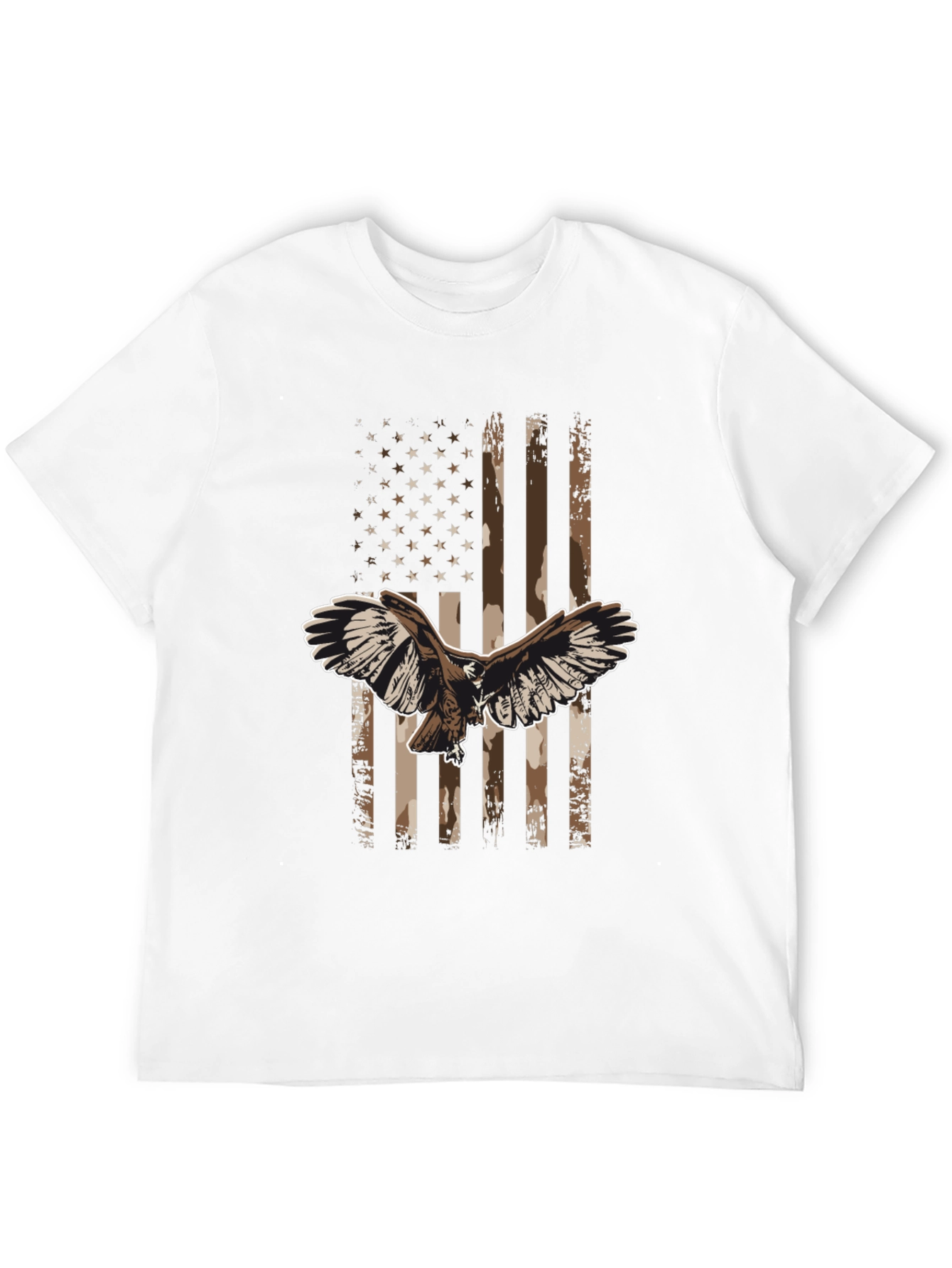 American Flag Eagle Graphic Tee - Black