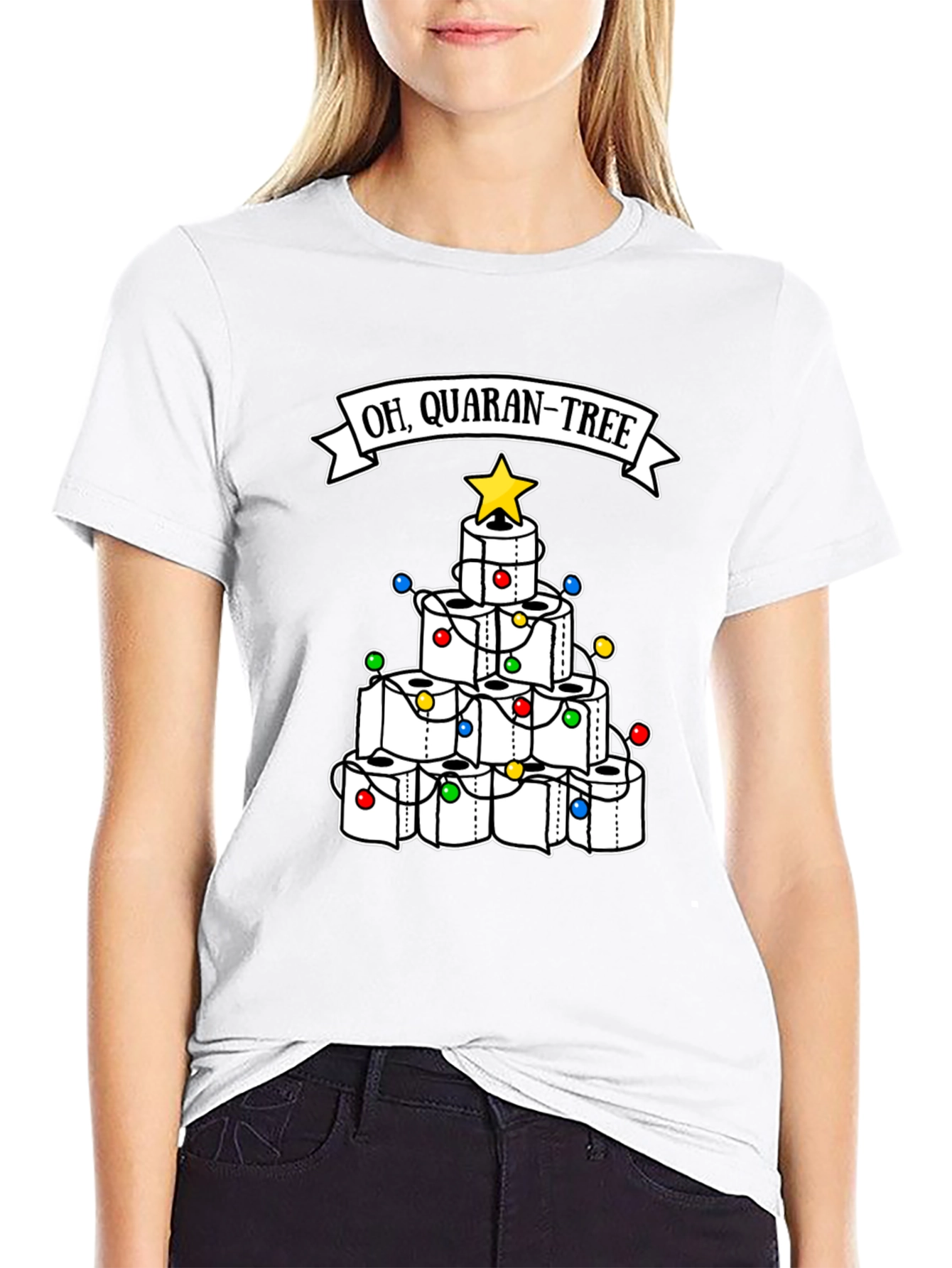 Oh Quaran-Tree T-Shirt Toilet Paper Christmas Tree Tee