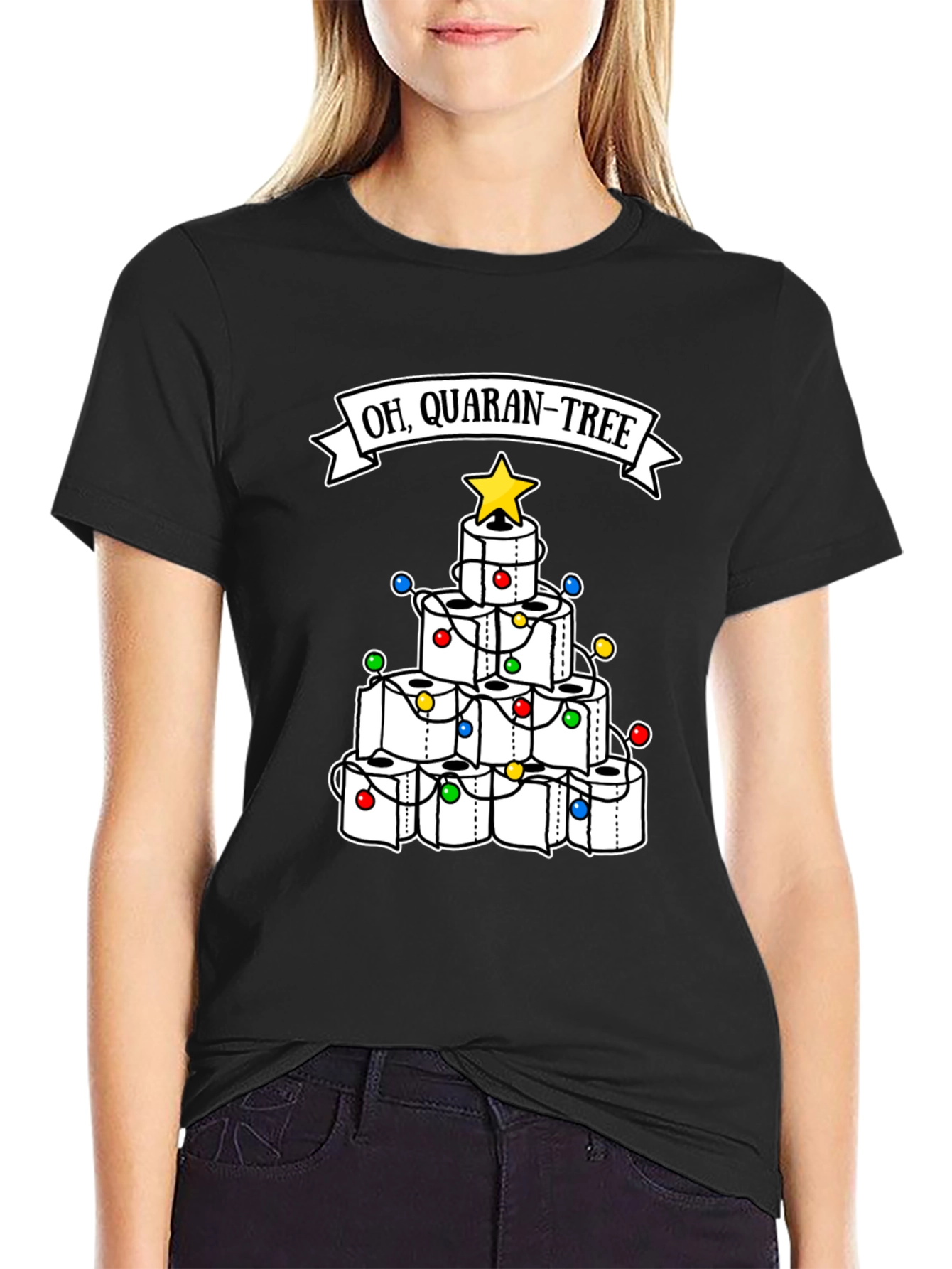 Oh Quaran-Tree T-Shirt Toilet Paper Christmas Tree Tee