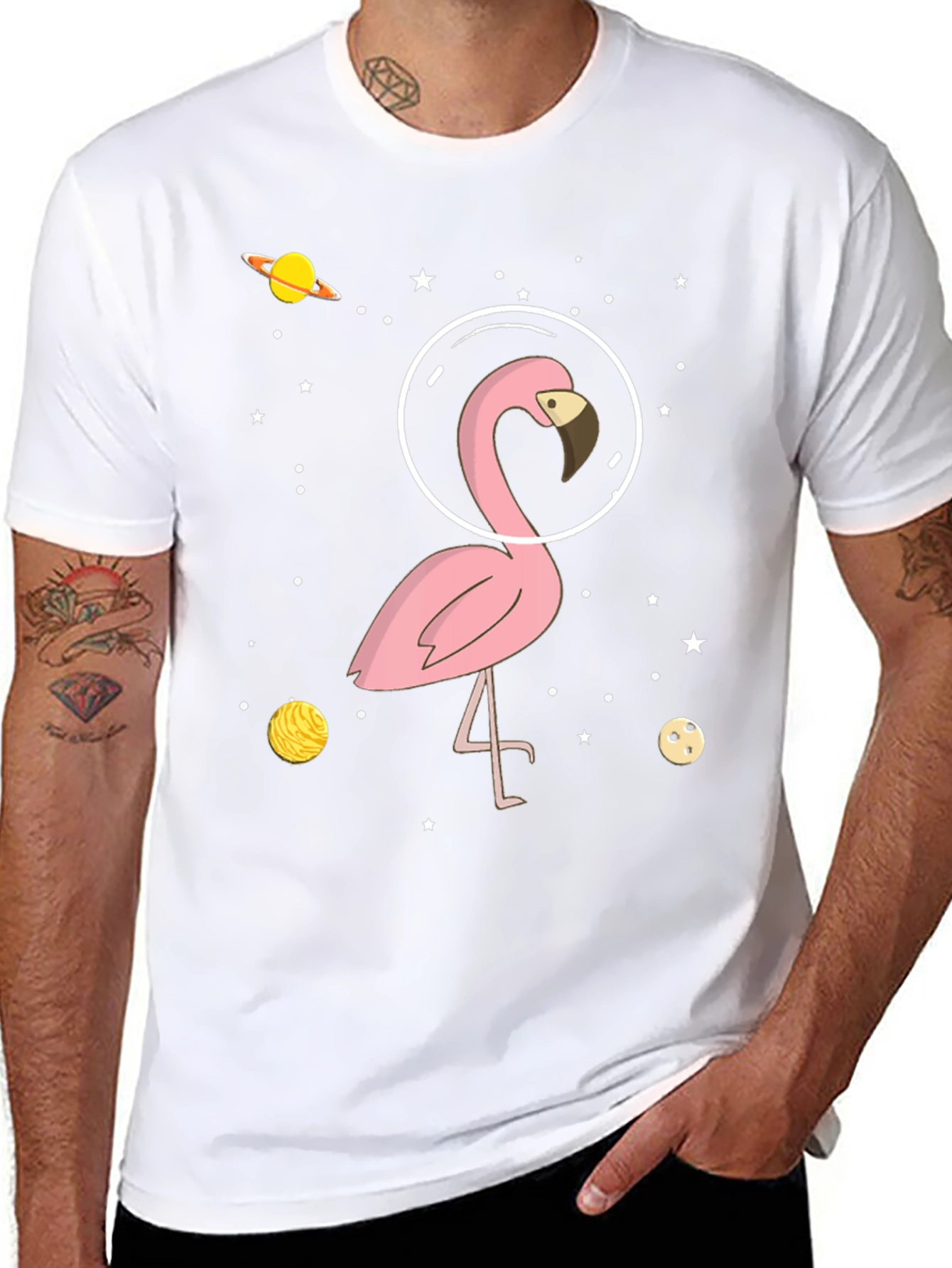 Cosmic Flamingo Graphic Tee