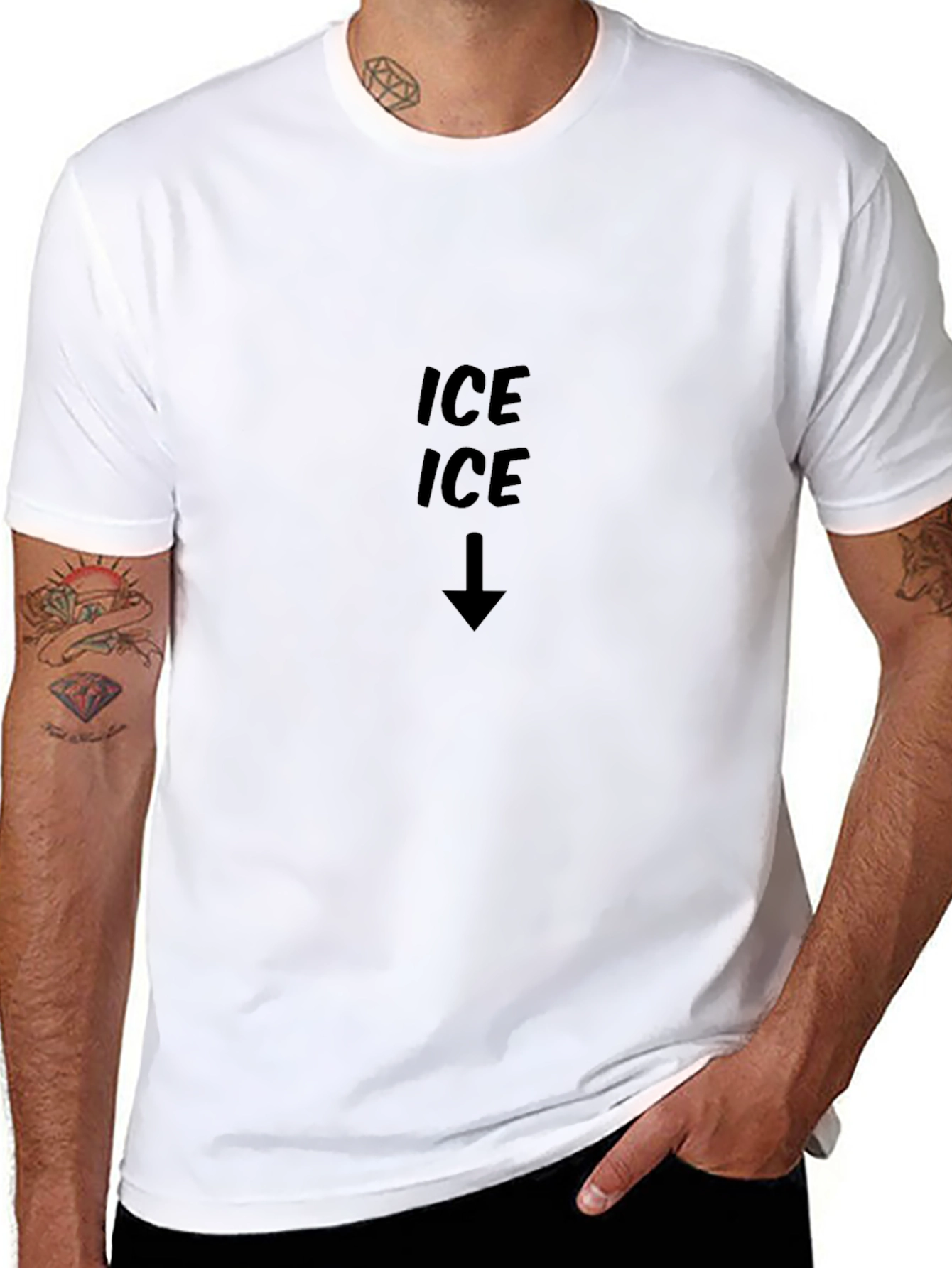 Mens Black Ice Ice Graphic T-Shirt