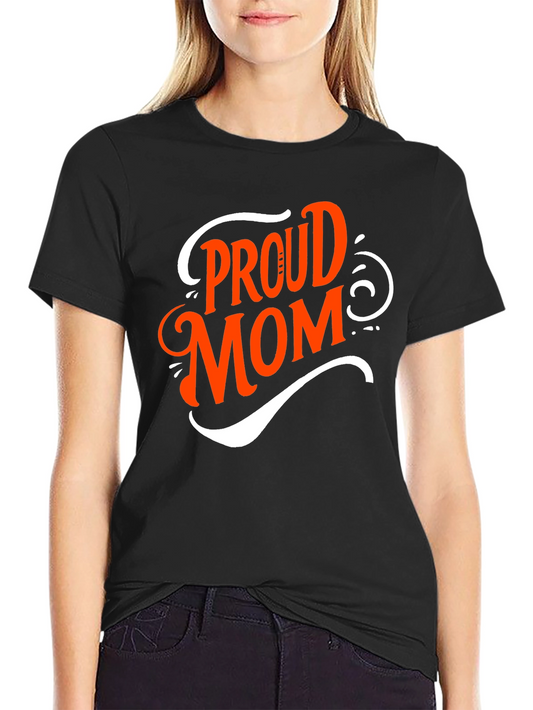 Proud Mom Graphic Tee - Black T-Shirt