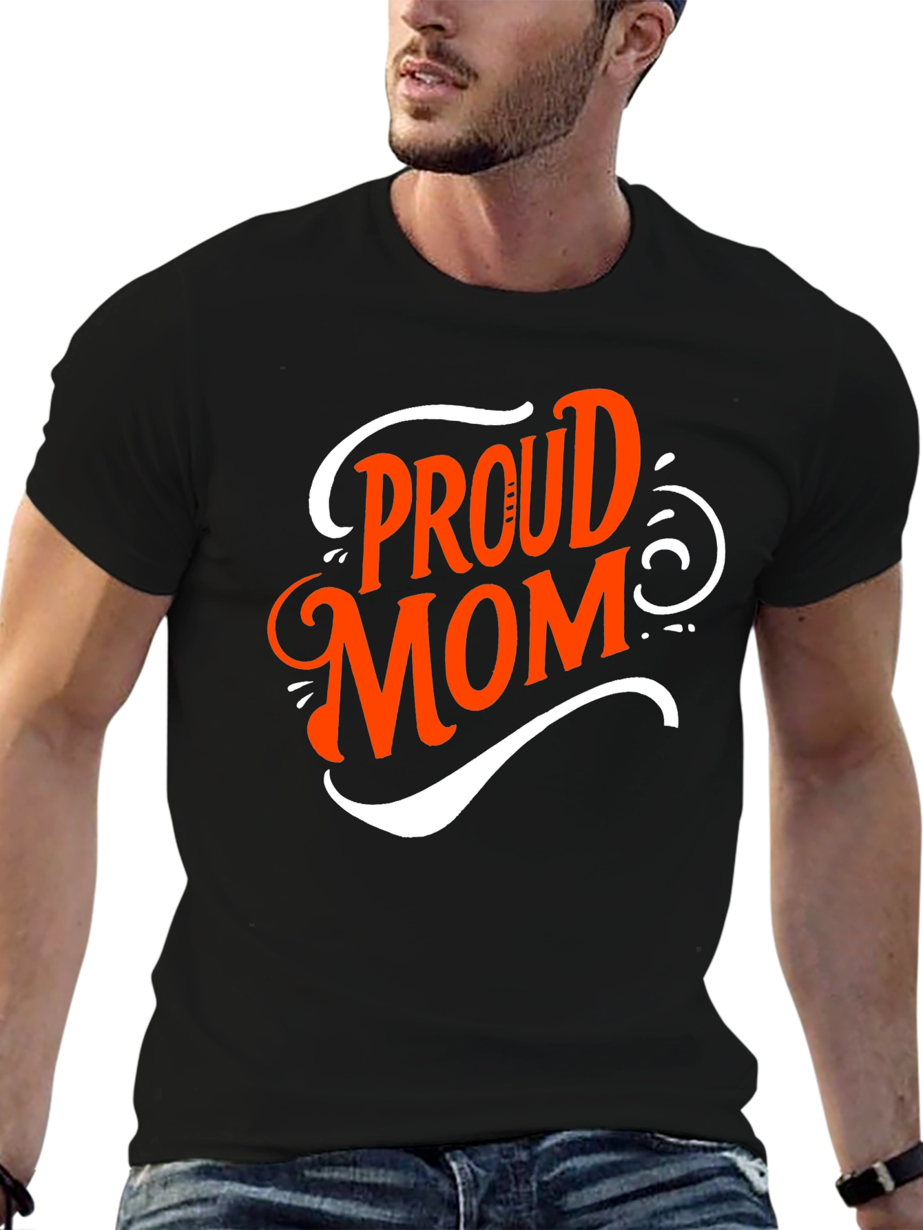 Proud Mom Graphic Tee - Black T-Shirt