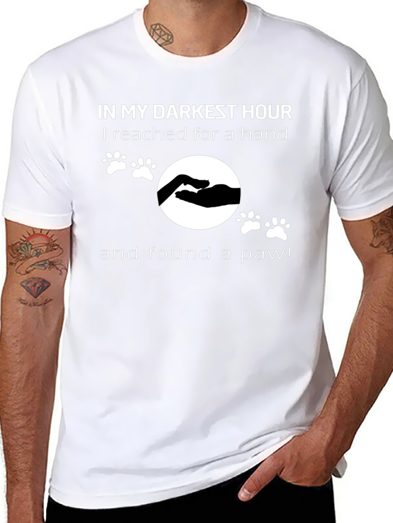 Darkest Hour Paw Print T-Shirt