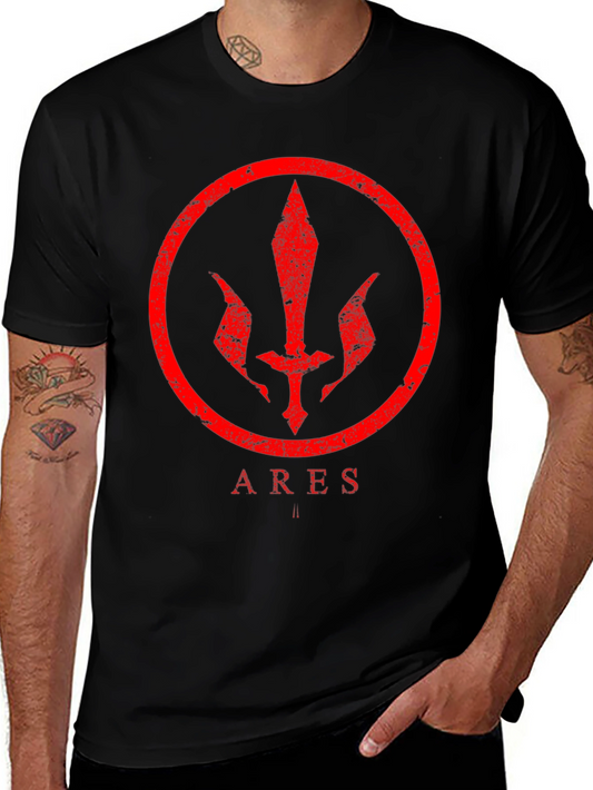 ARES Graphic Print Black T-Shirt
