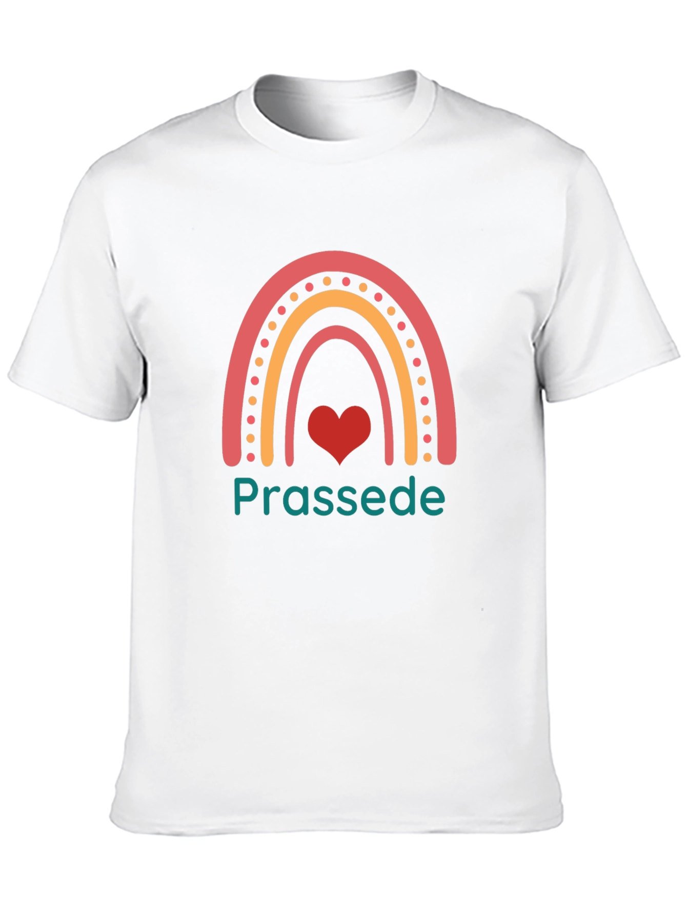Prassede Rainbow Heart Graphic Tee - Black Cotton Blend