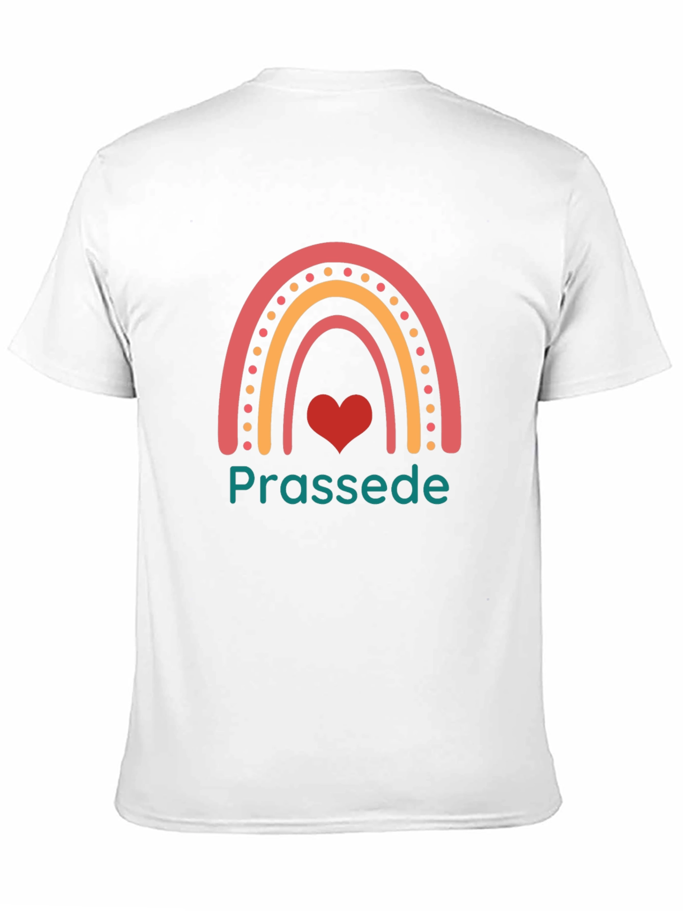 Prassede Rainbow Heart Graphic Tee - Black Cotton Blend