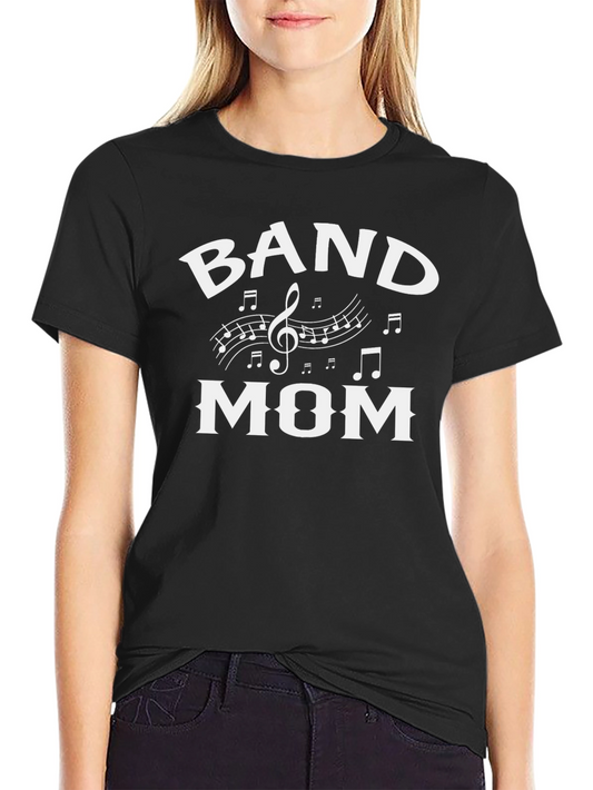 Band Mom T-Shirt - Music Notes Graphic Tee