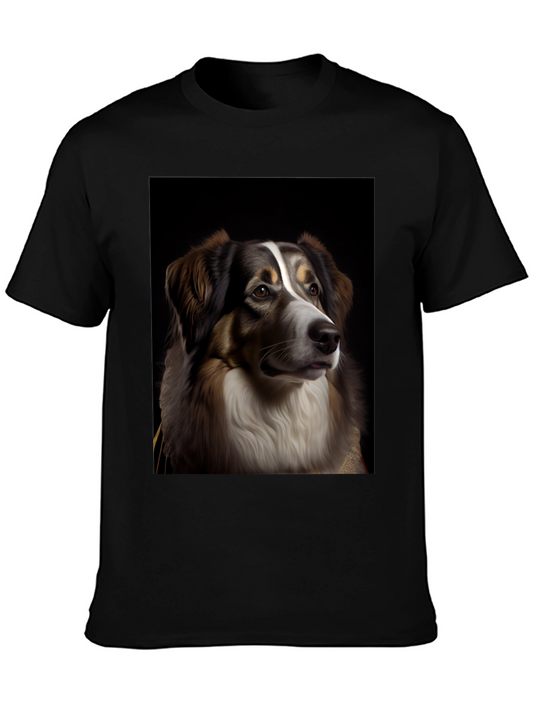 Dog Portrait Graphic Tee - Black T-Shirt