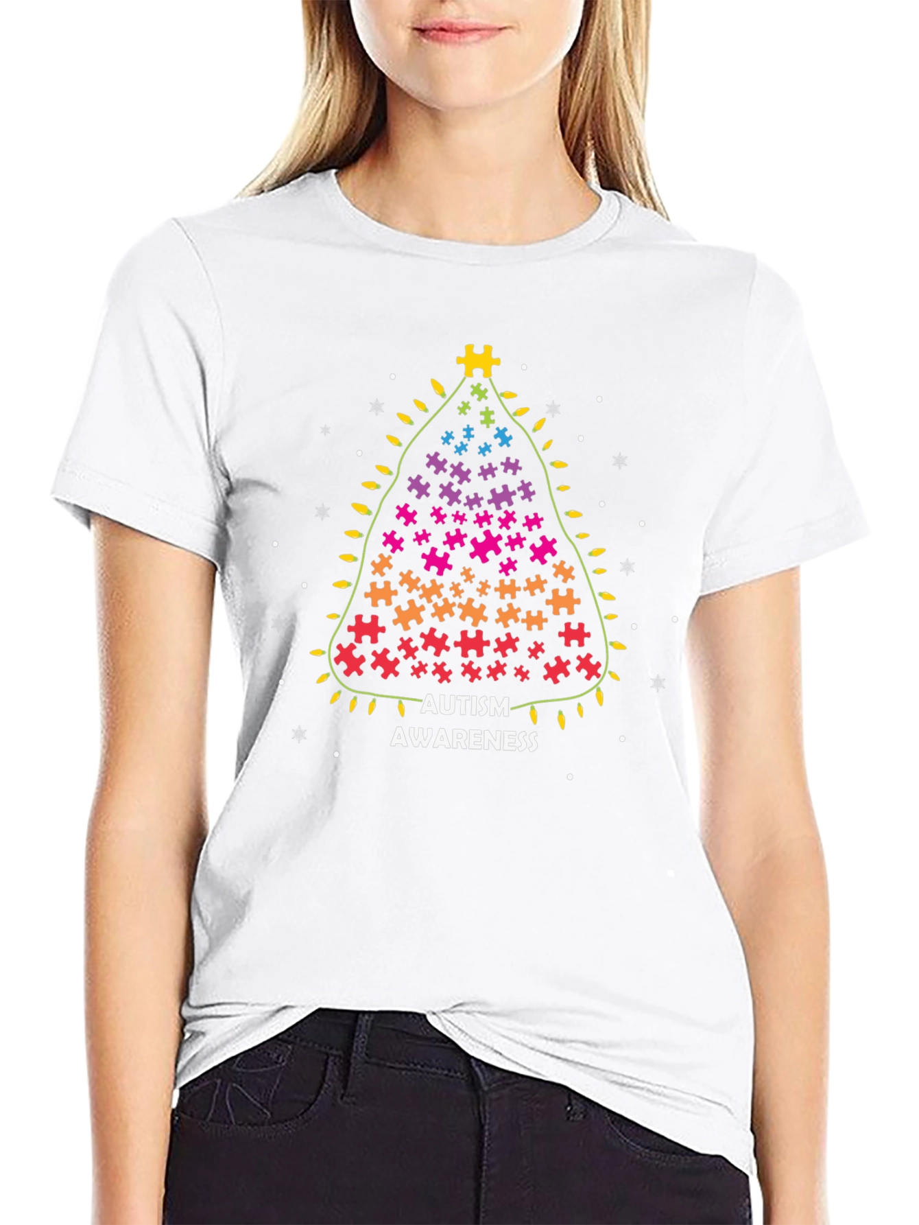 Autism Awareness Puzzle Piece Tree T-Shirt