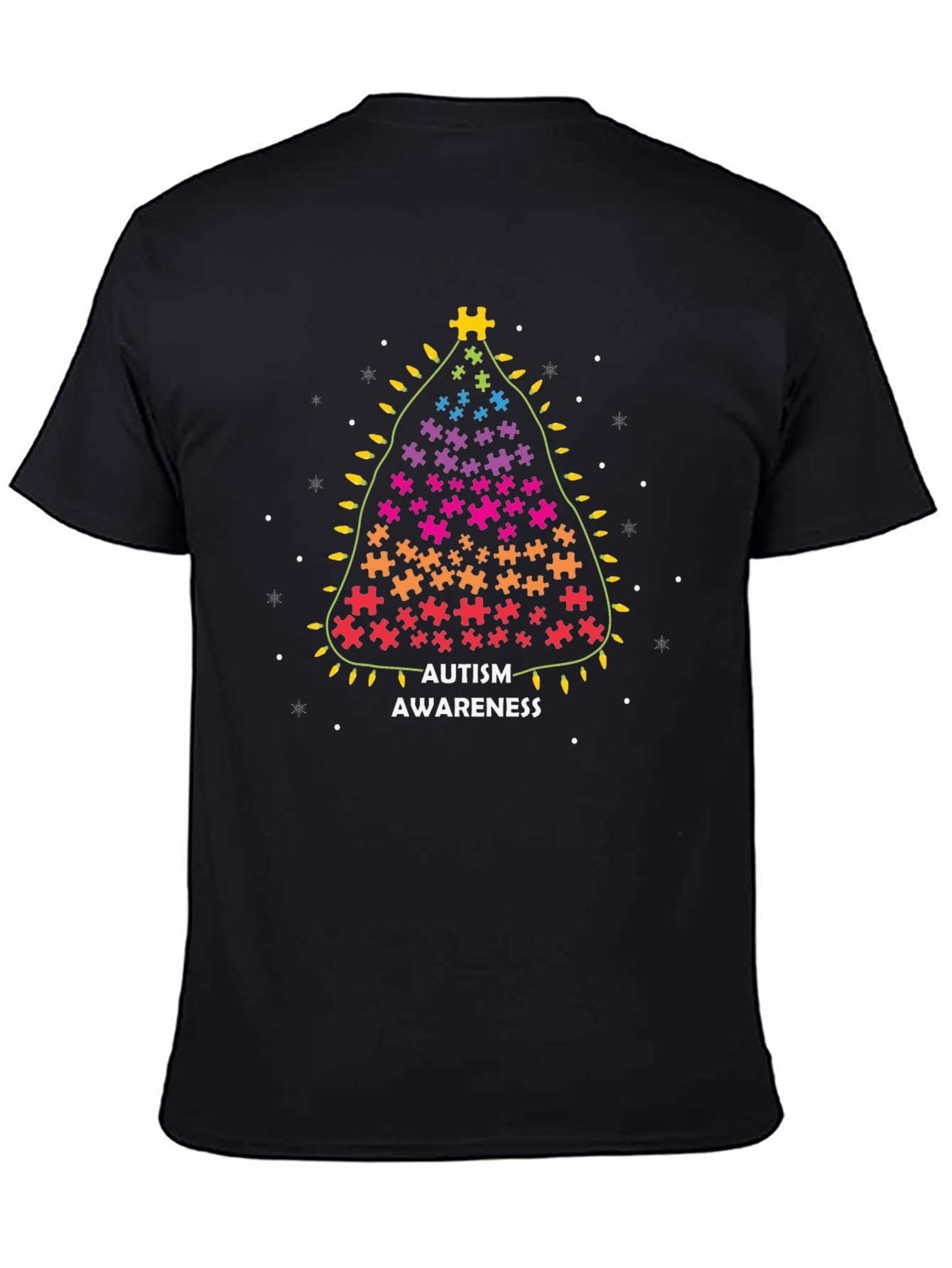 Autism Awareness Puzzle Piece Tree T-Shirt