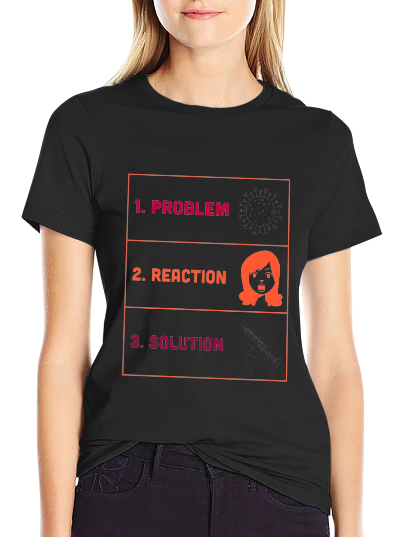 Problem Reaction Solution Graphic Tee