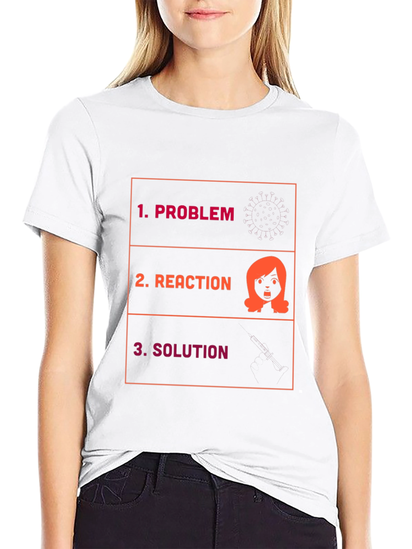 Problem Reaction Solution Graphic Tee