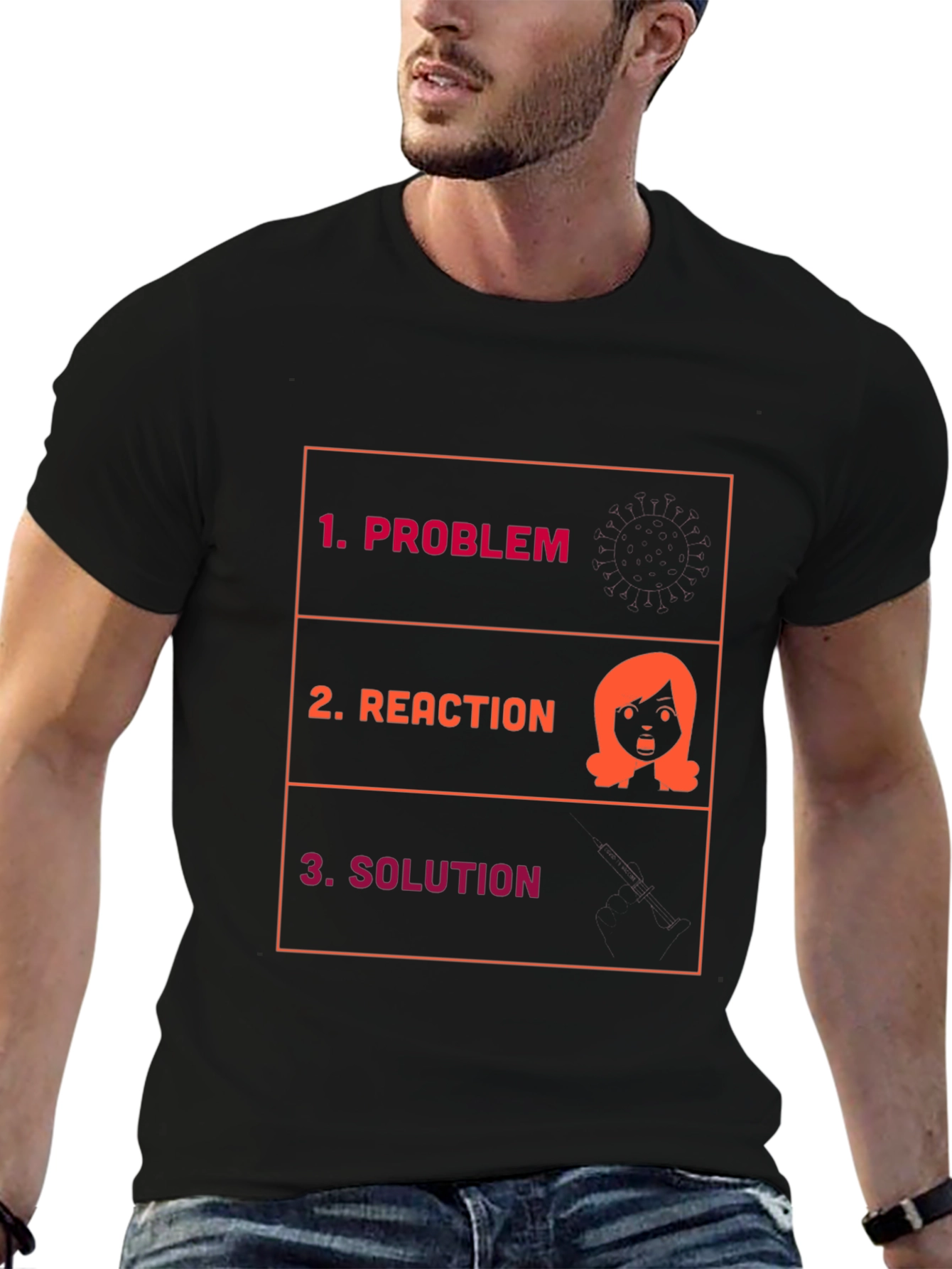 Problem Reaction Solution Graphic Tee