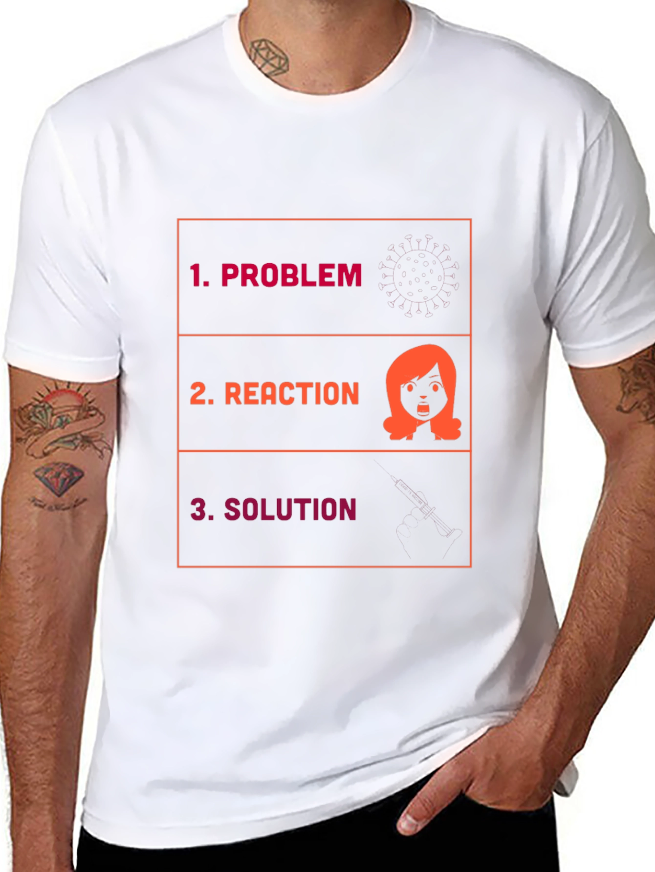 Problem Reaction Solution Graphic Tee