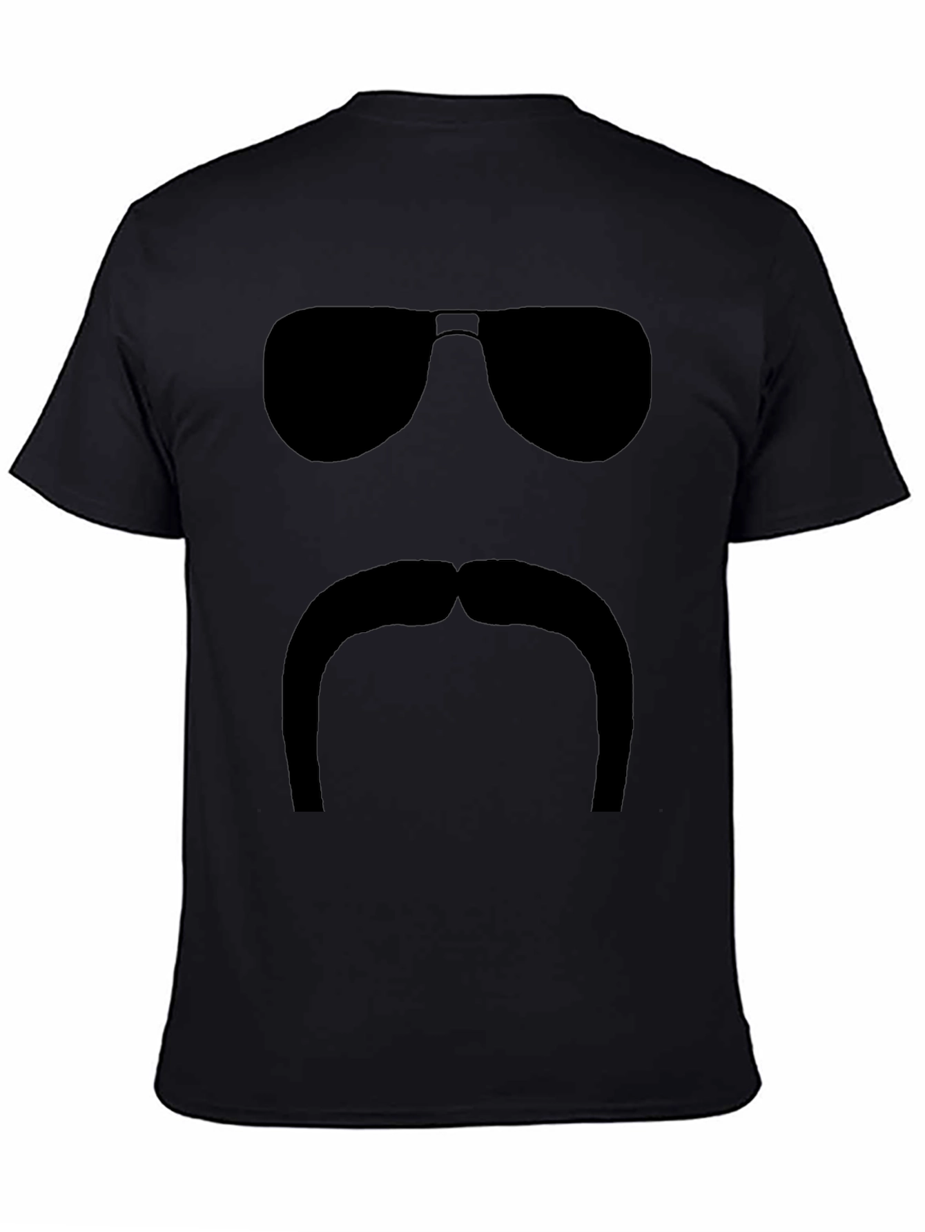 Funny Silhouette T-Shirt - Sunglasses and Mustache