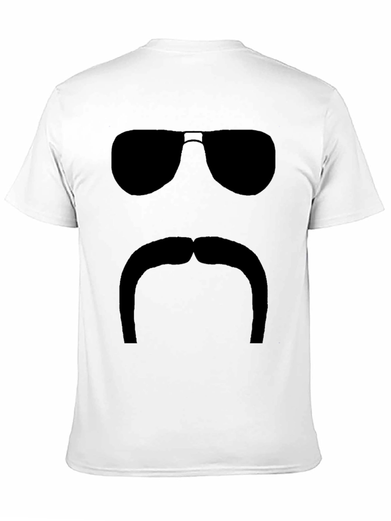 Funny Silhouette T-Shirt - Sunglasses and Mustache