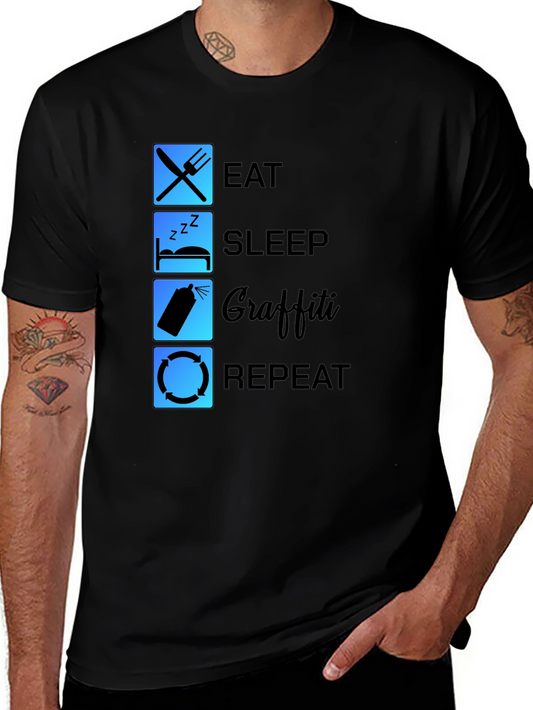 Eat Sleep Graffiti Repeat T-Shirt