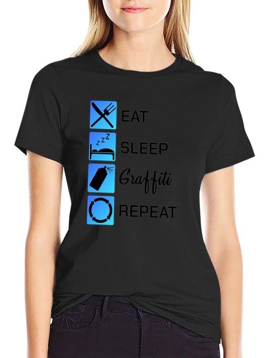 Eat Sleep Graffiti Repeat T-Shirt