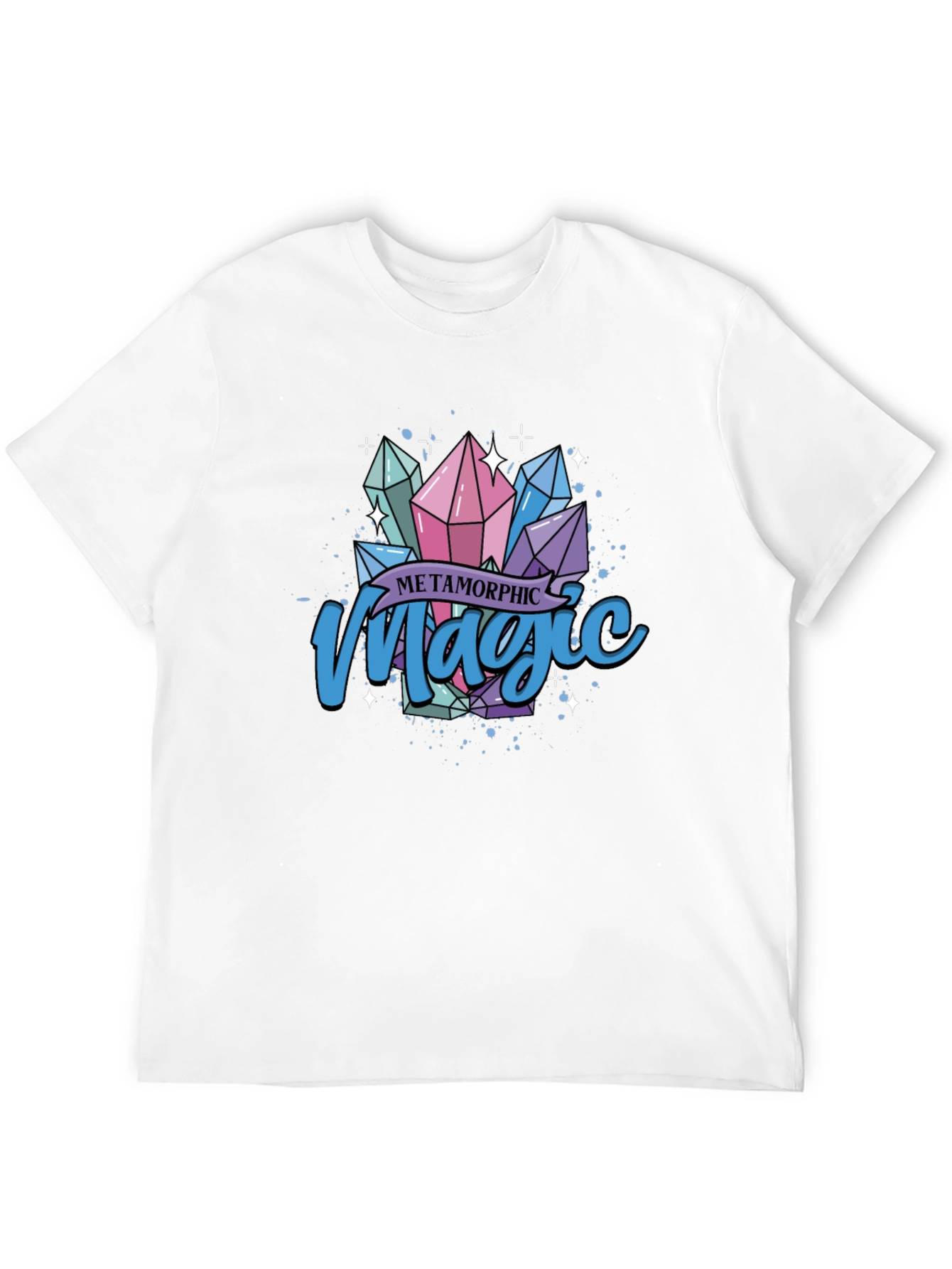 Metamorphic Magic Crystal Graphic Tee - Black