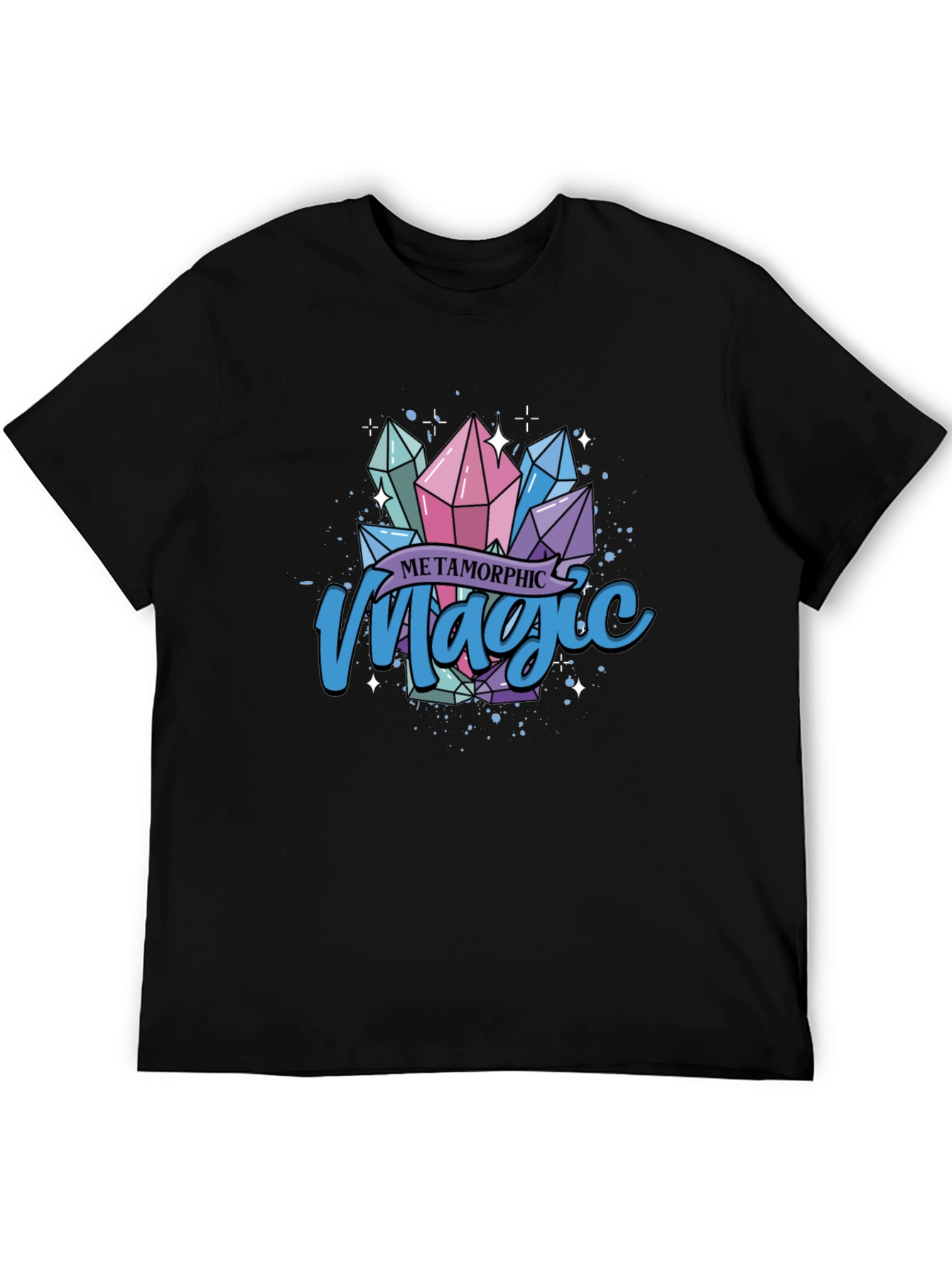 Metamorphic Magic Crystal Graphic Tee - Black