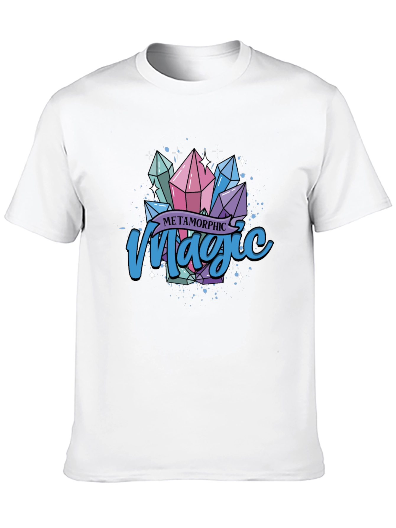 Metamorphic Magic Crystal Graphic Tee - Black